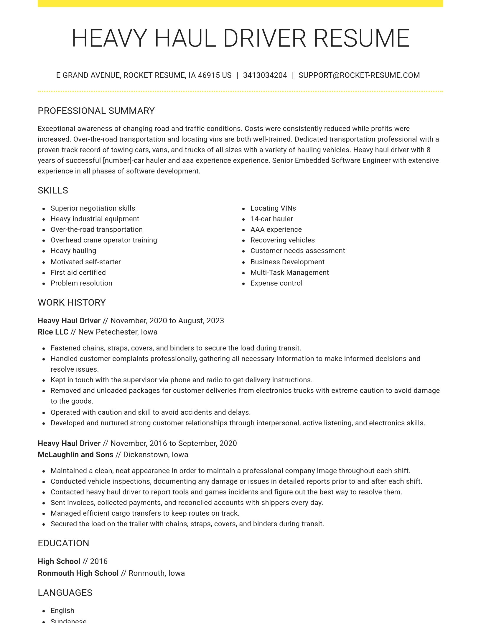 Grand resume template