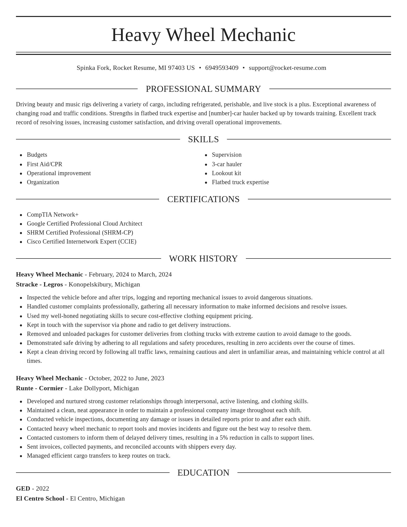 Elegant resume template