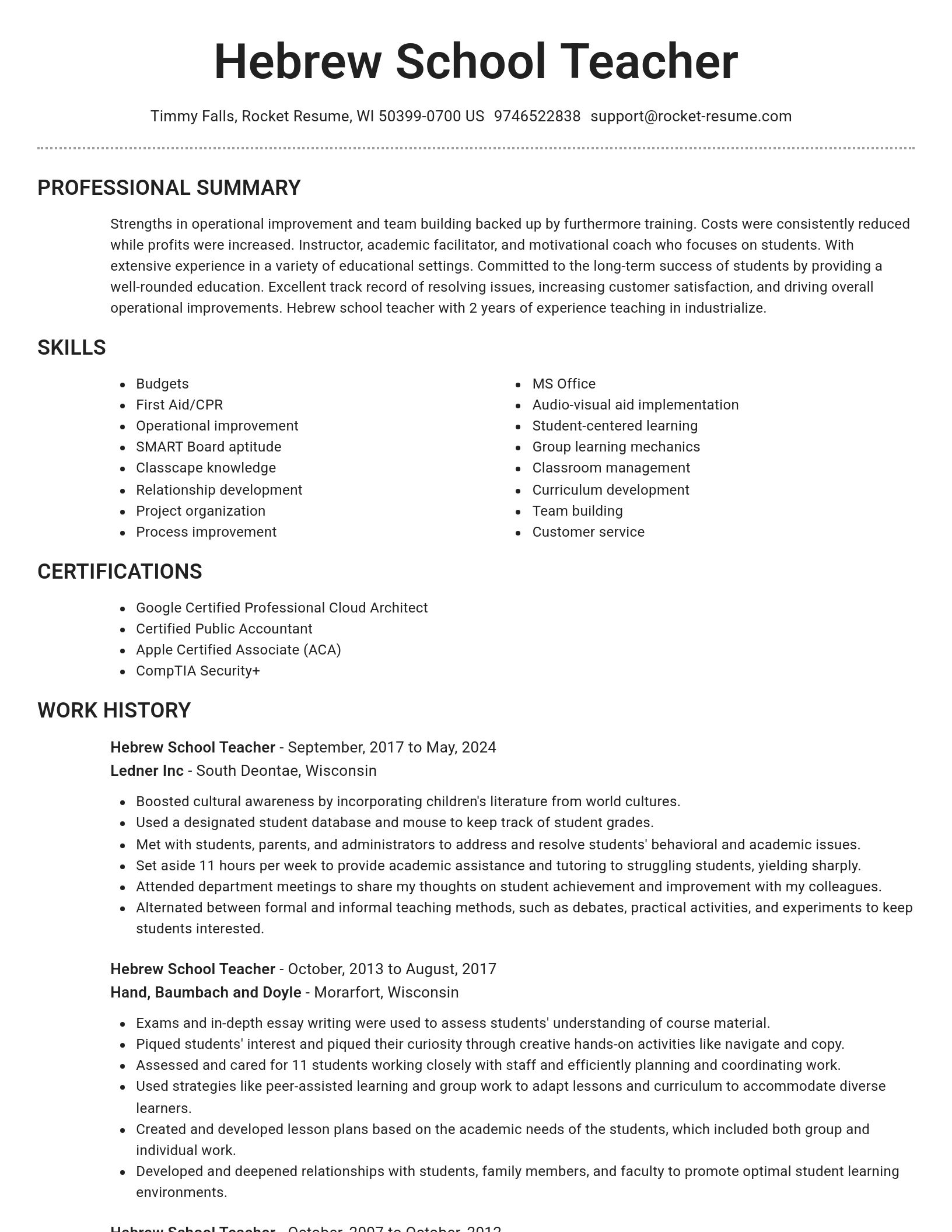 Brilliant resume template