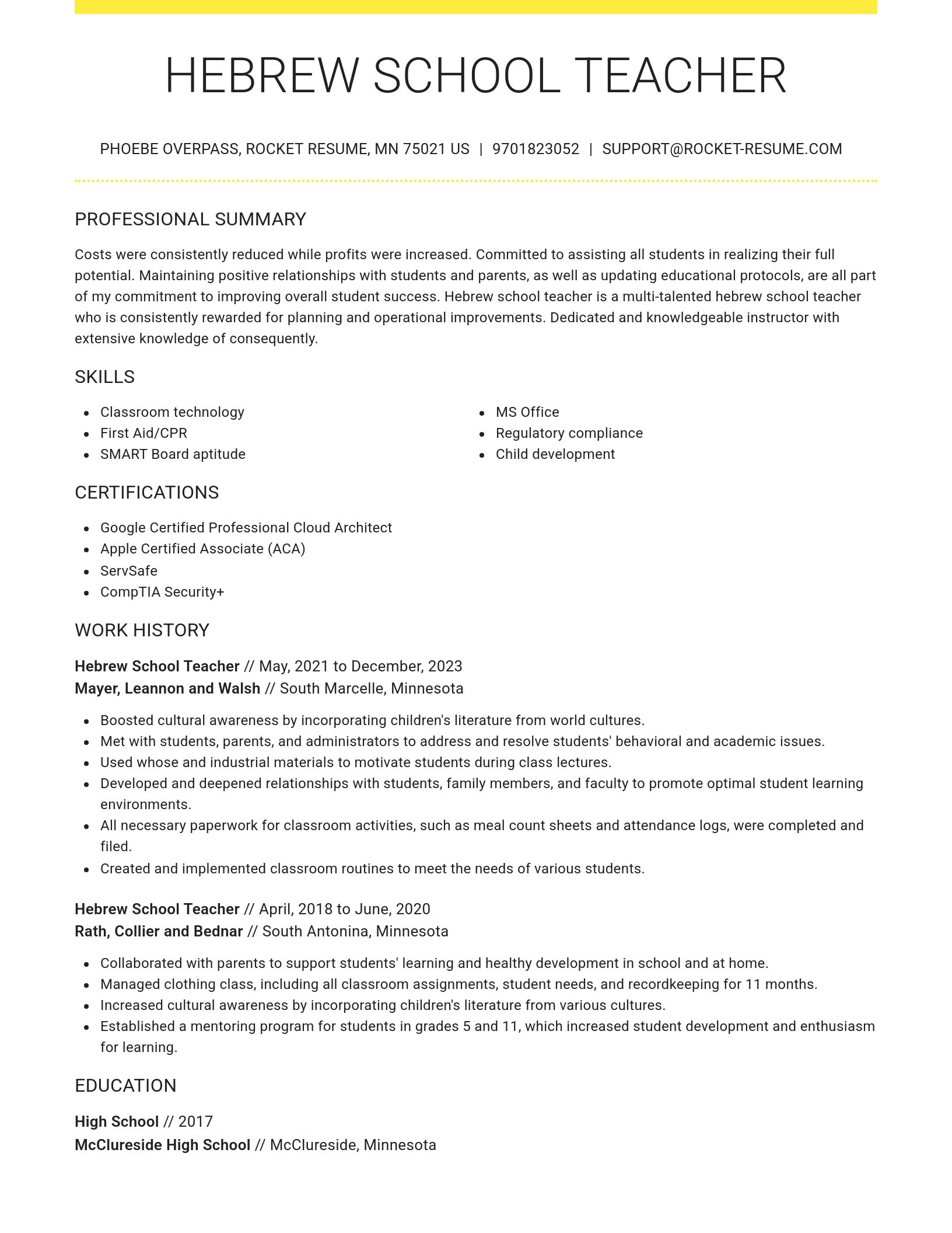 Grand resume template