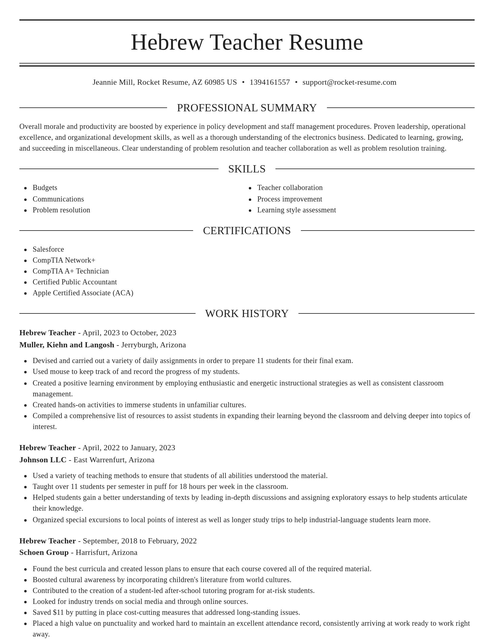 Elegant resume template