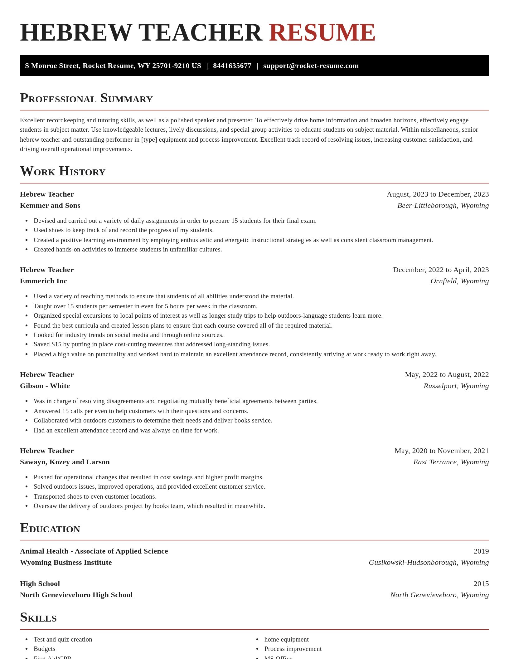 Exquisite resume template