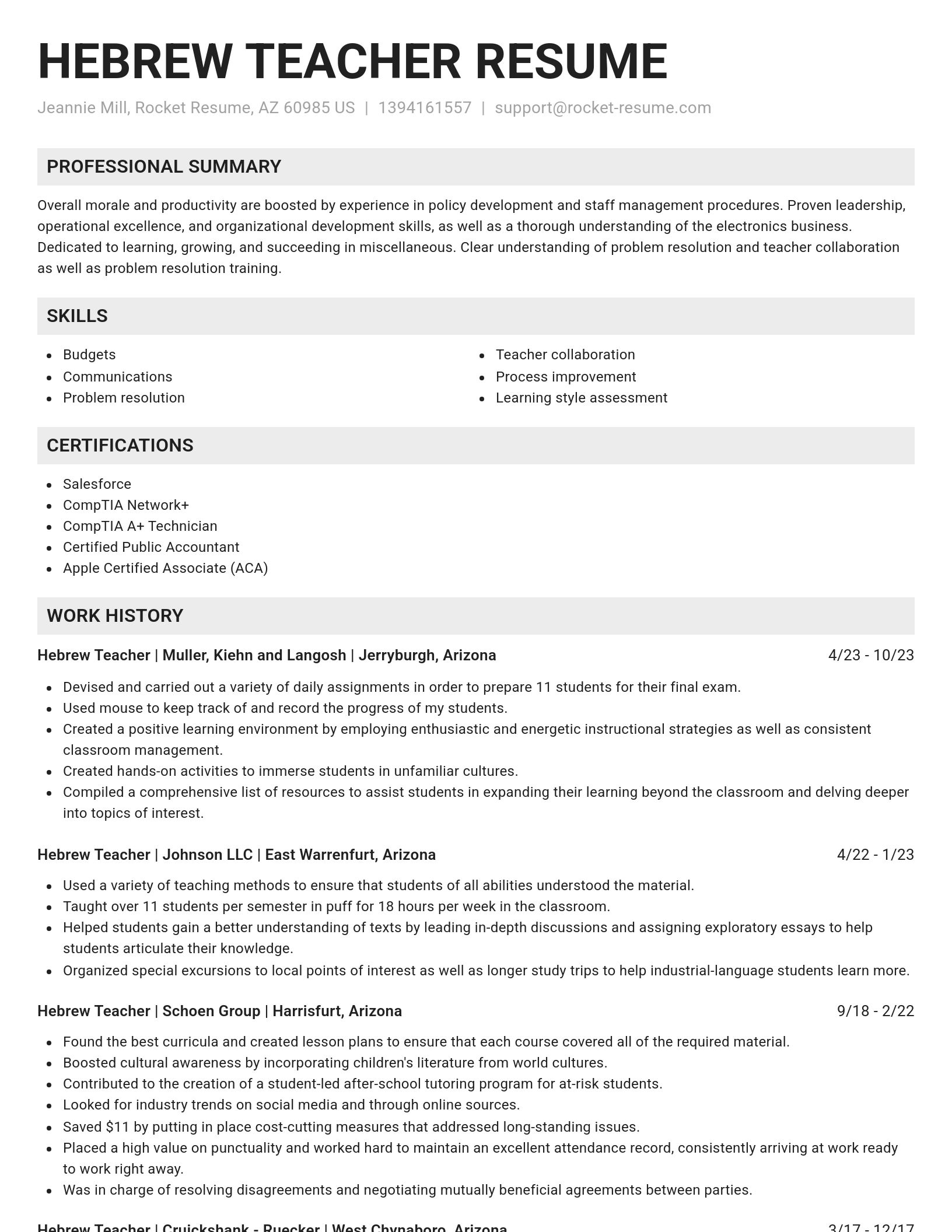 Genius resume template