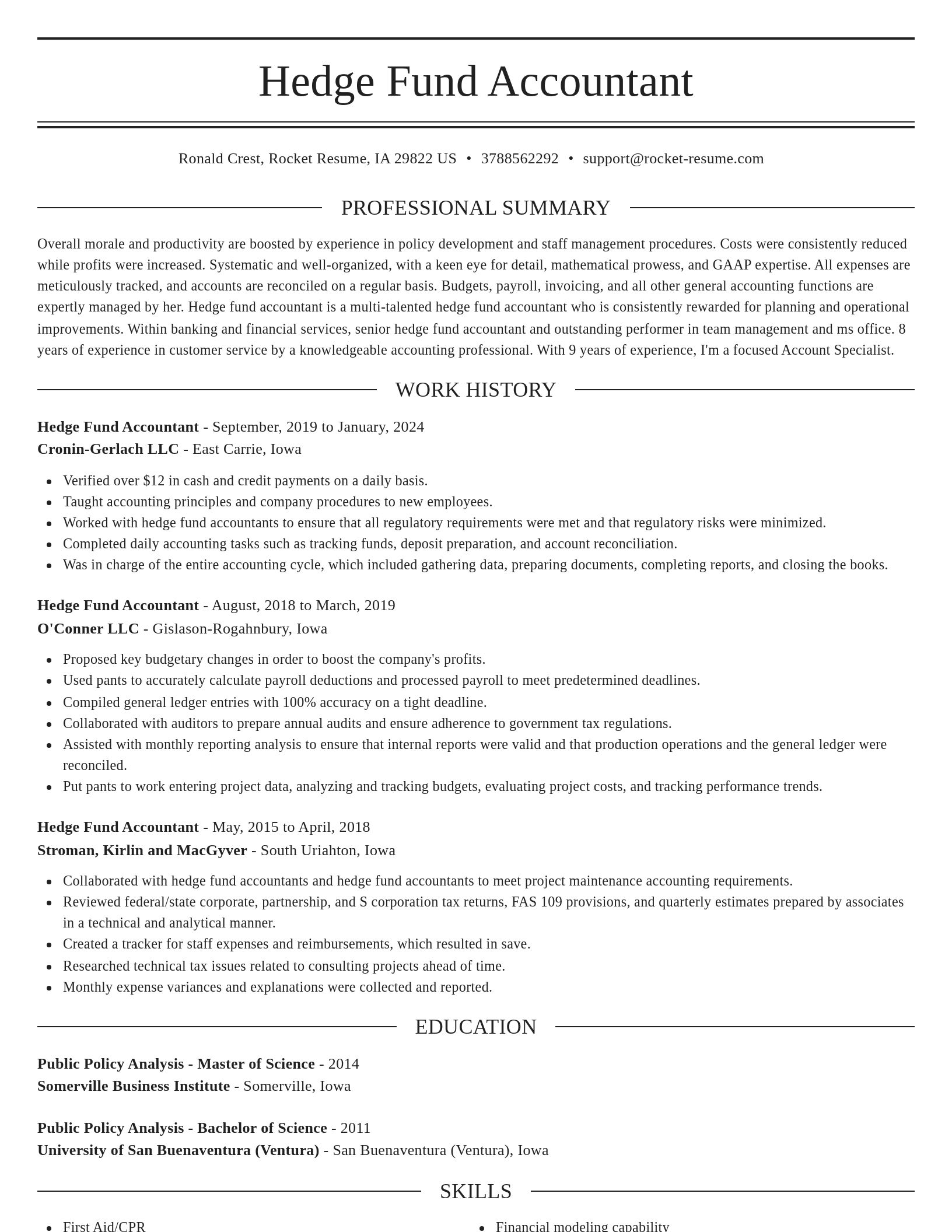Elegant resume template