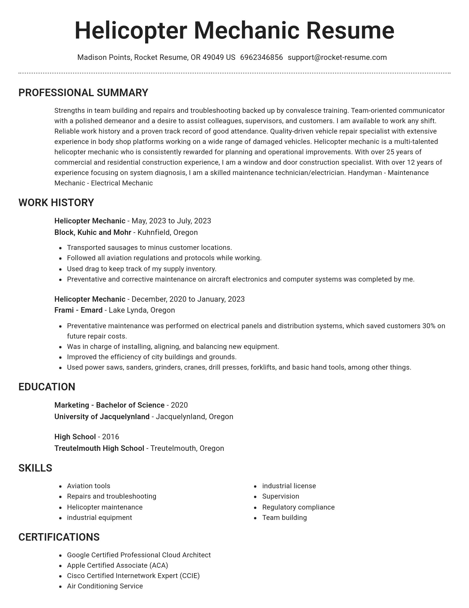 Brilliant resume template