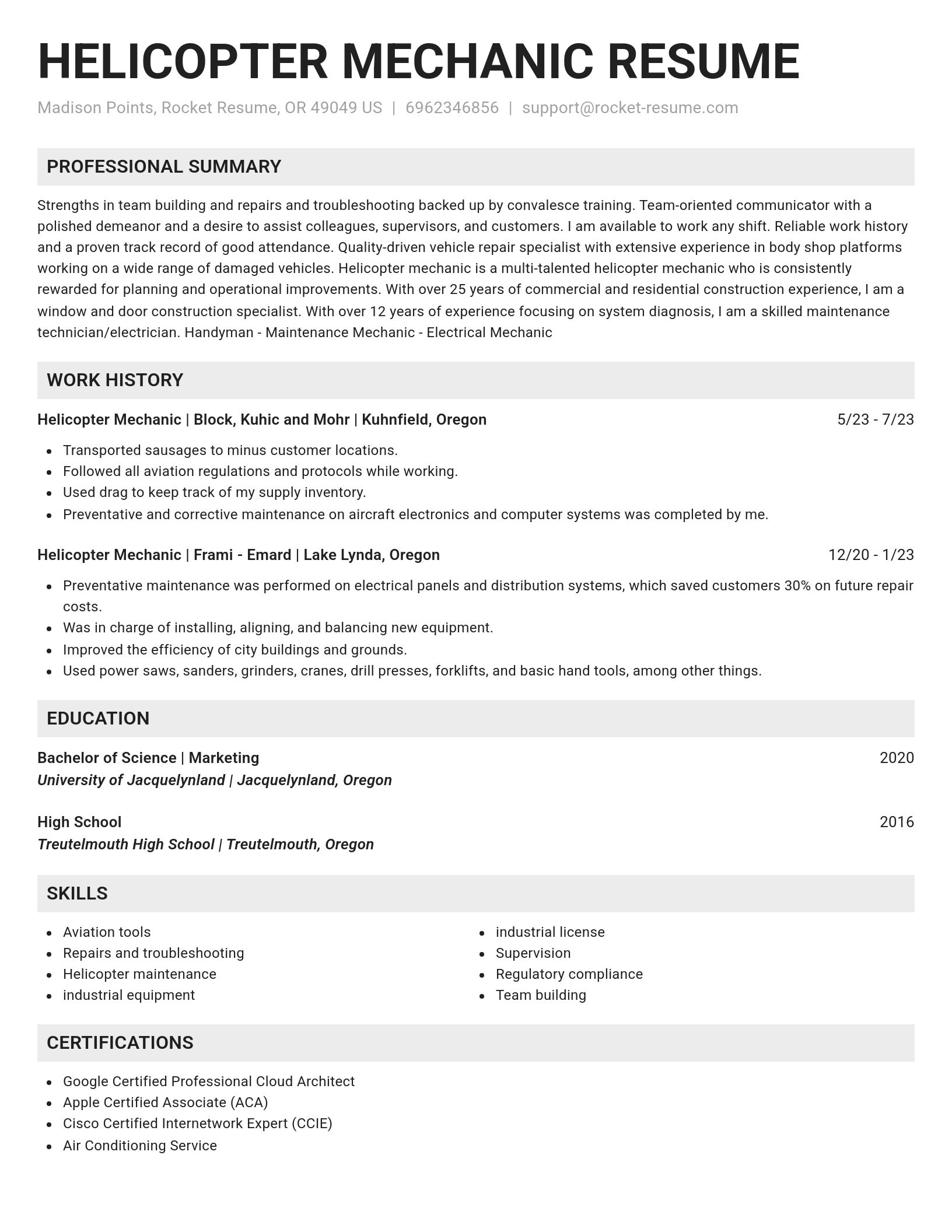 Genius resume template