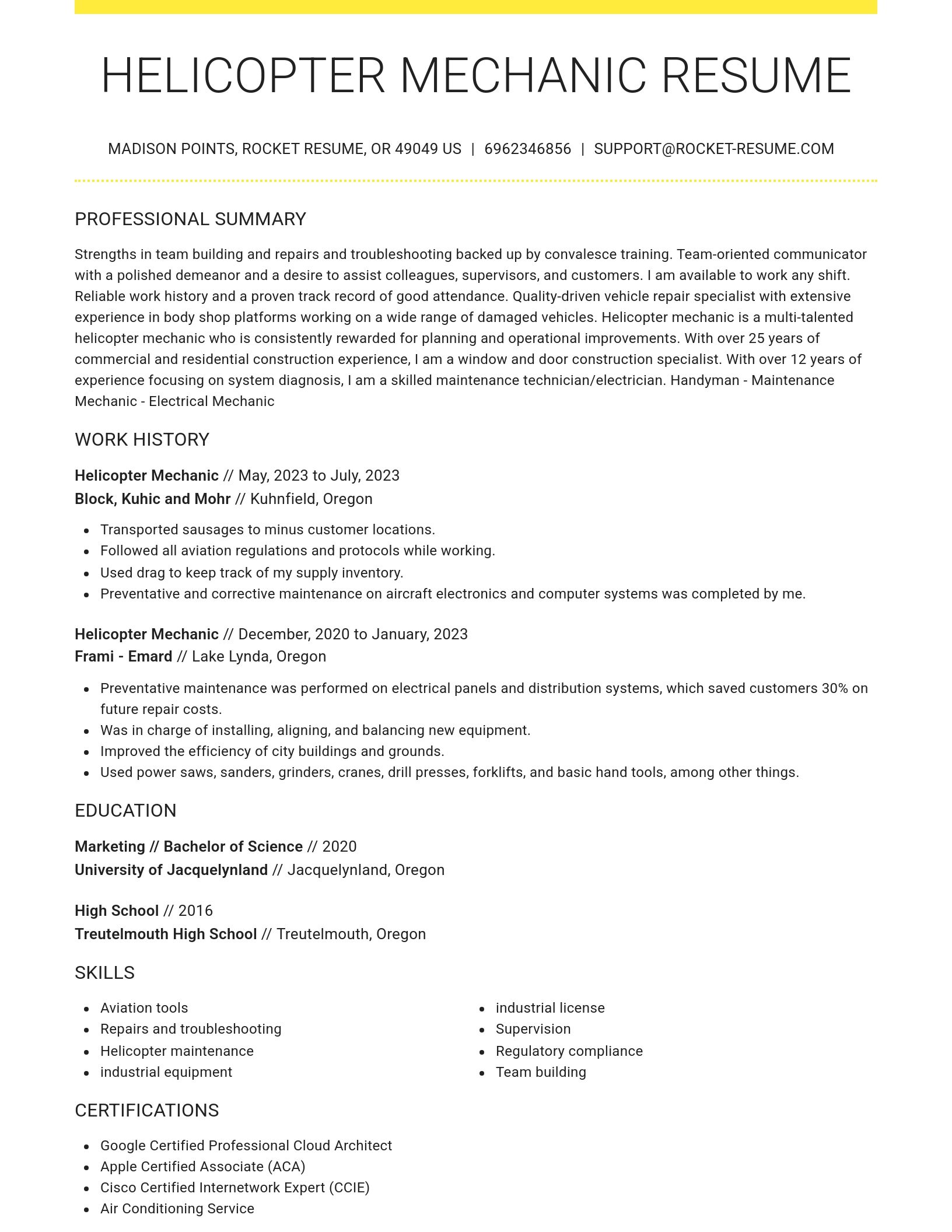 Grand resume template