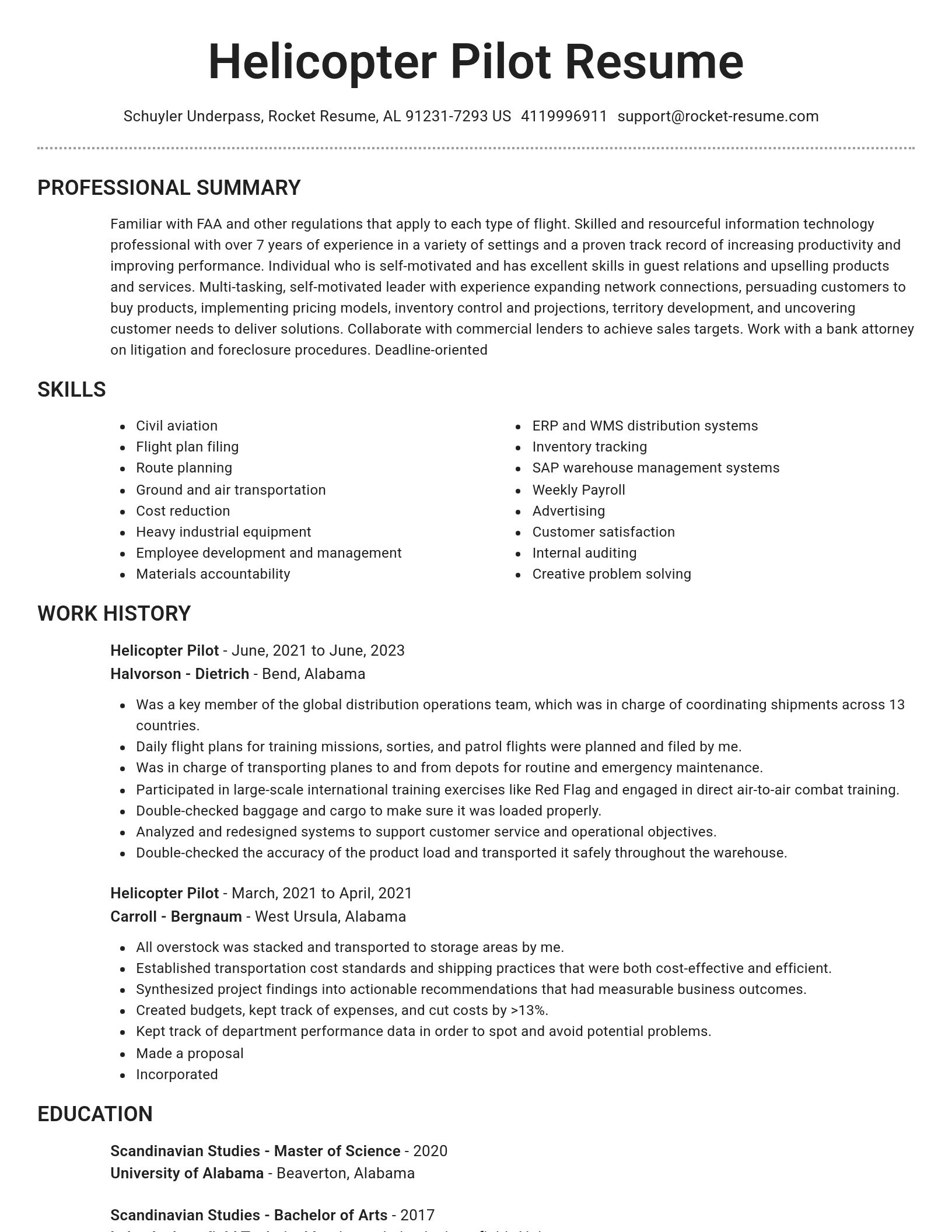 Brilliant resume template