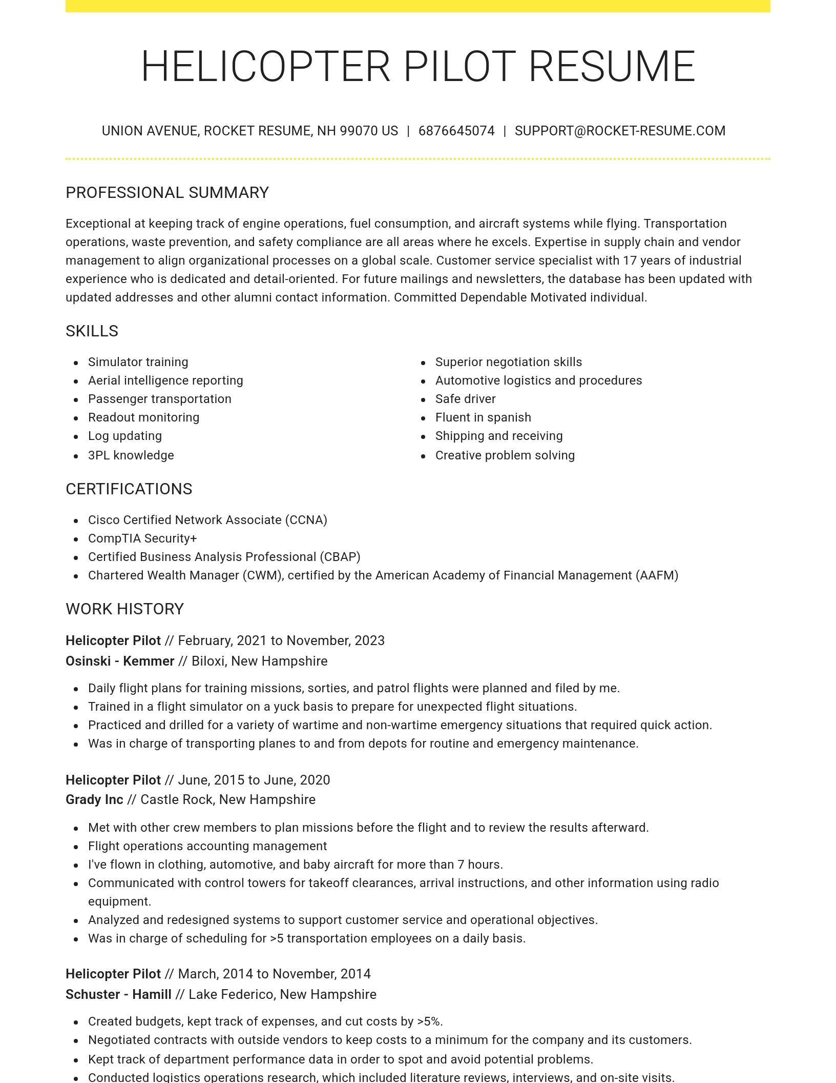 Grand resume template