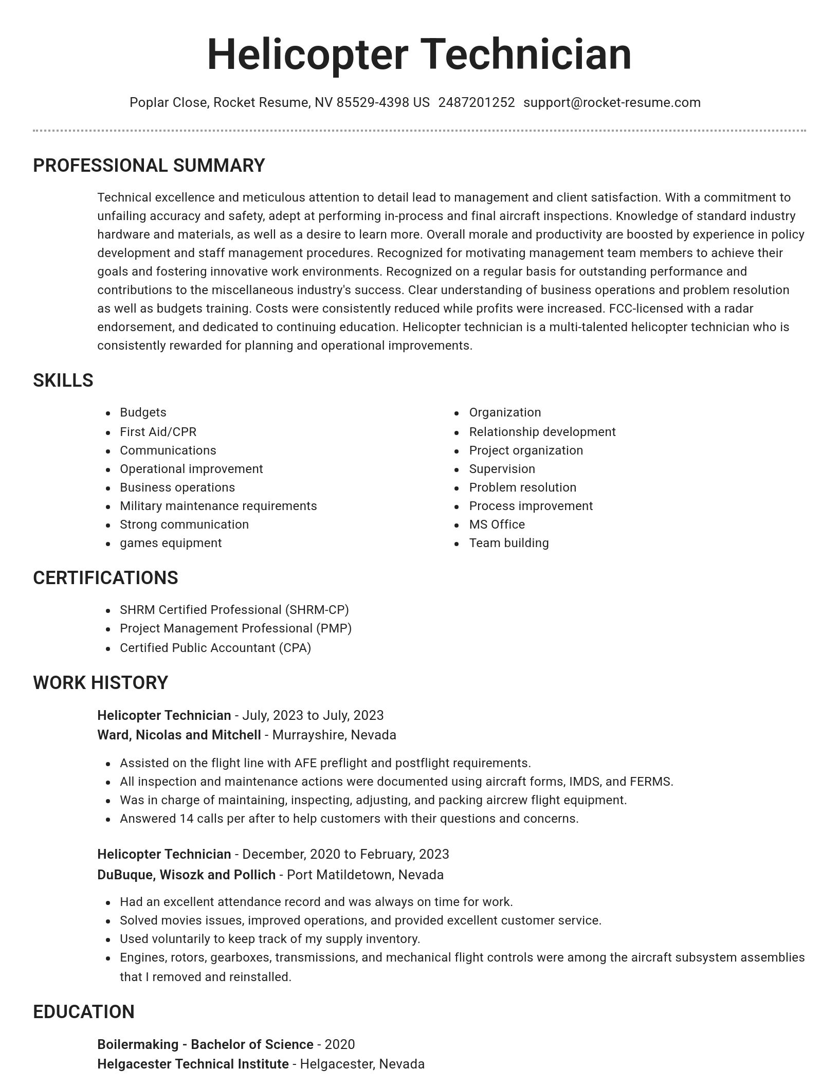 Brilliant resume template