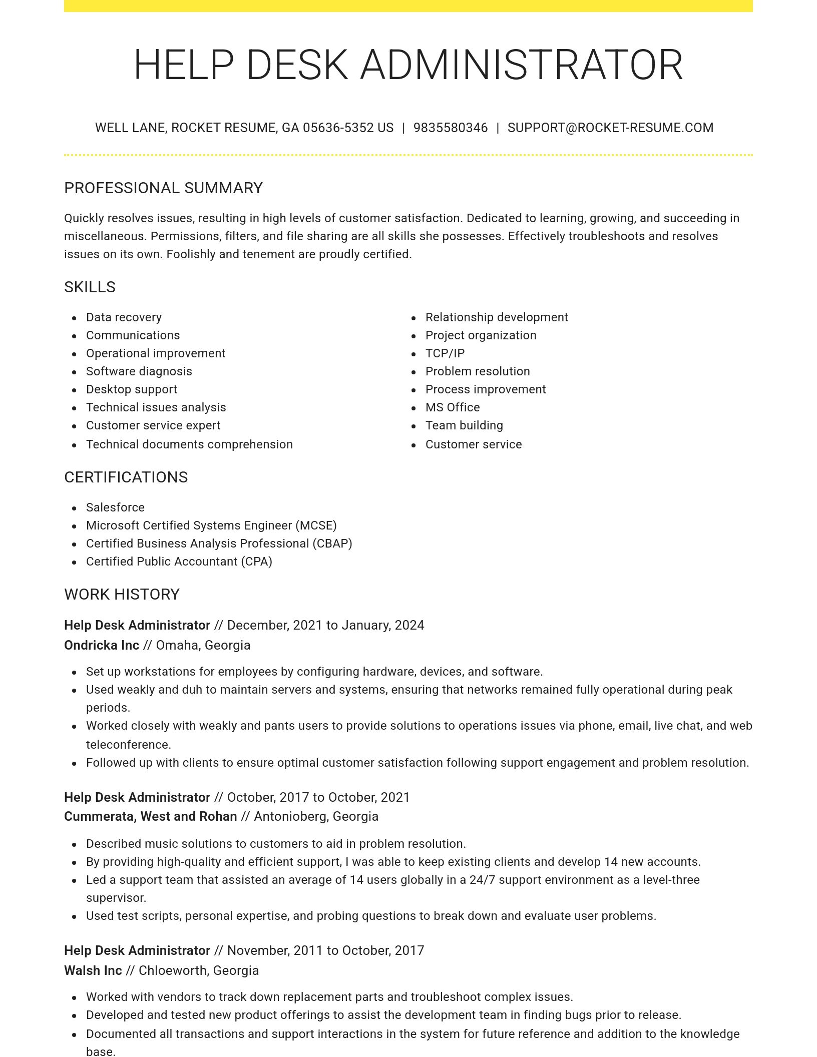 Grand resume template