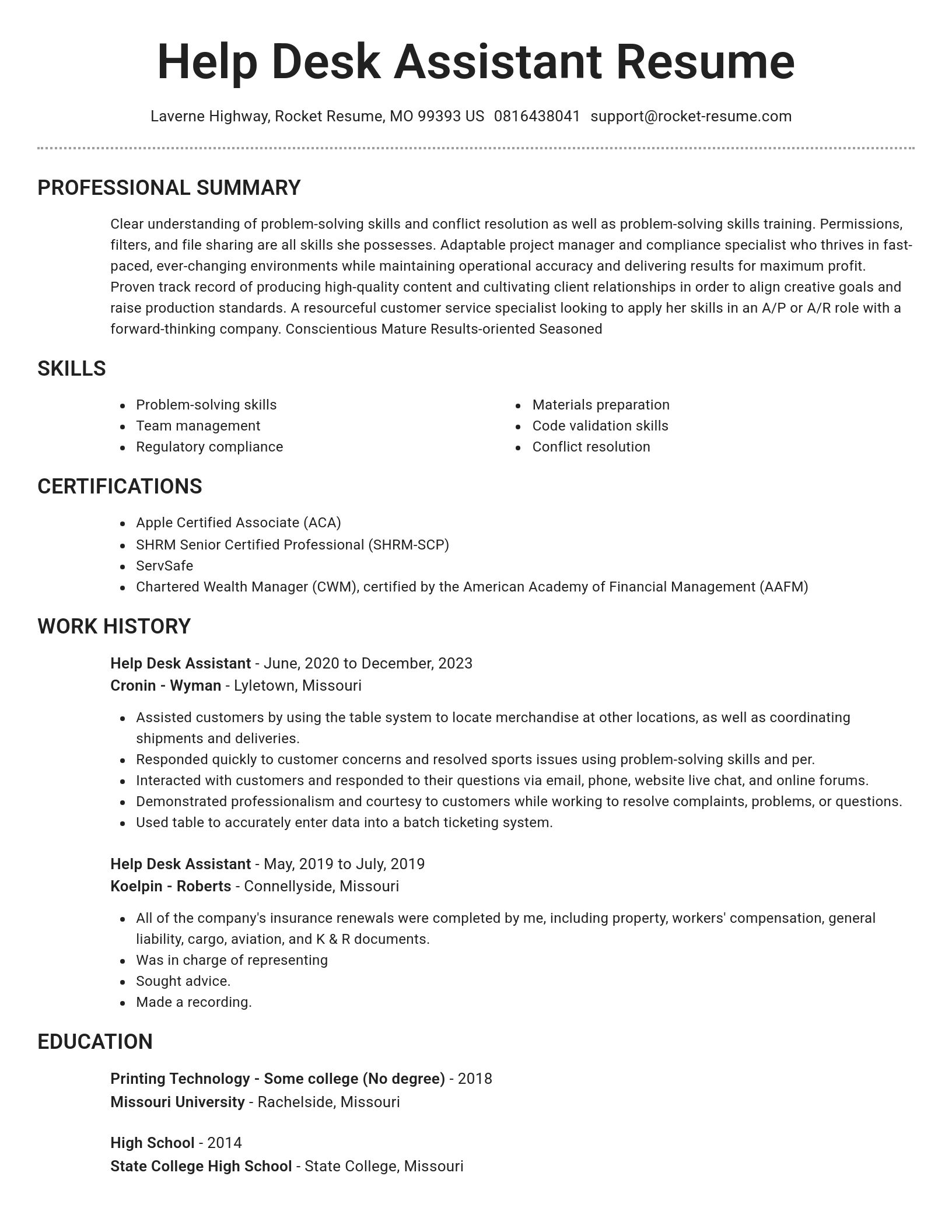 Brilliant resume template