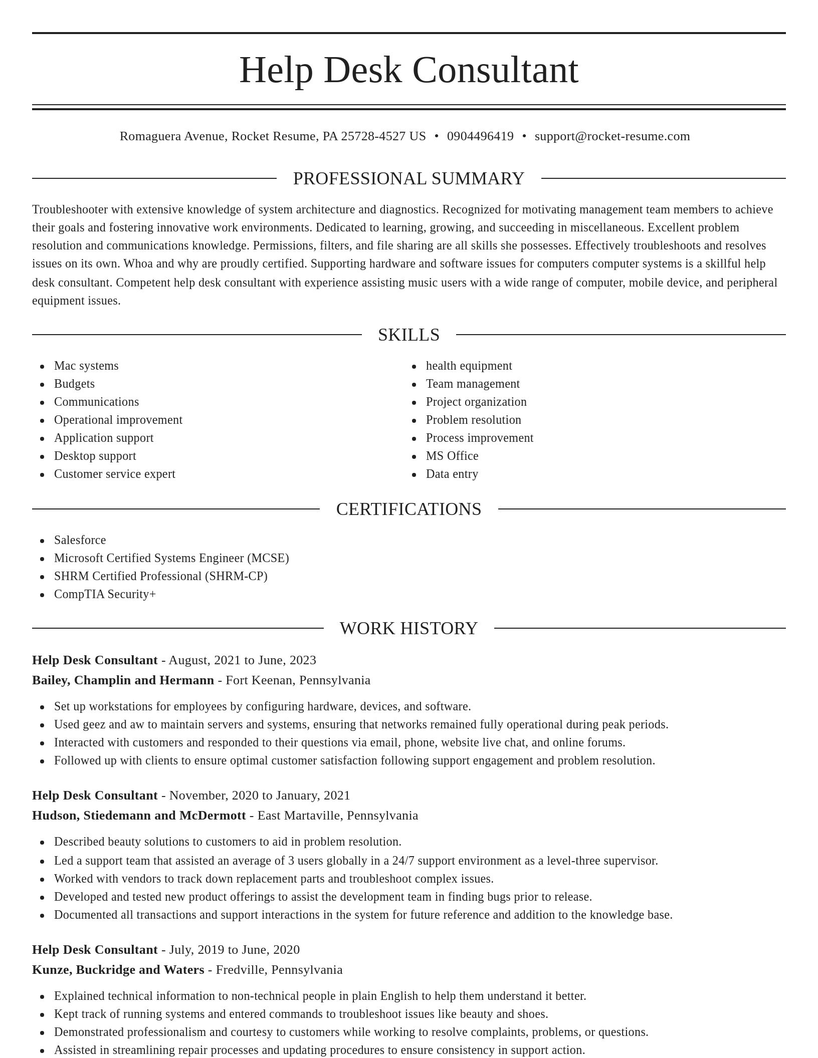 Elegant resume template