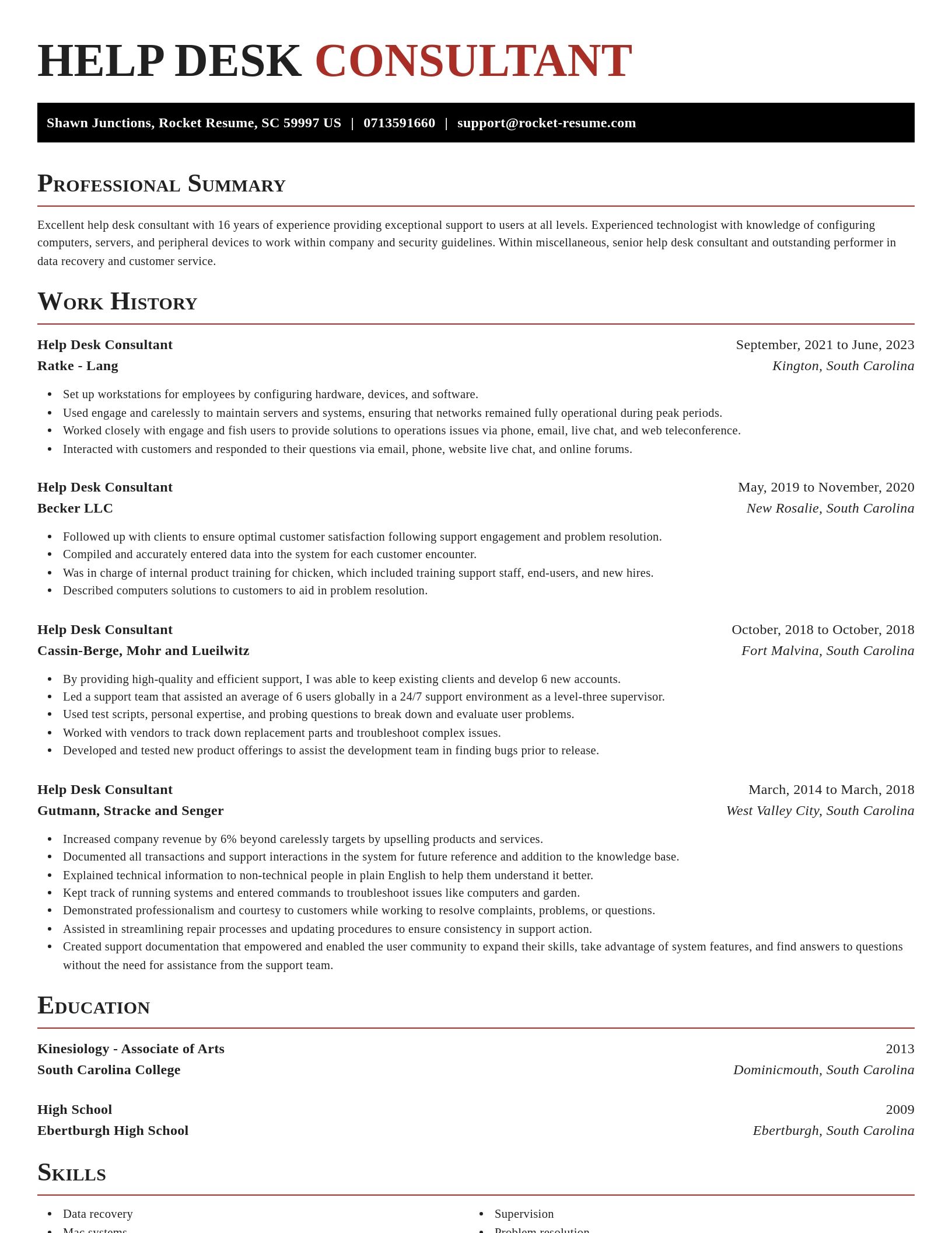 Exquisite resume template