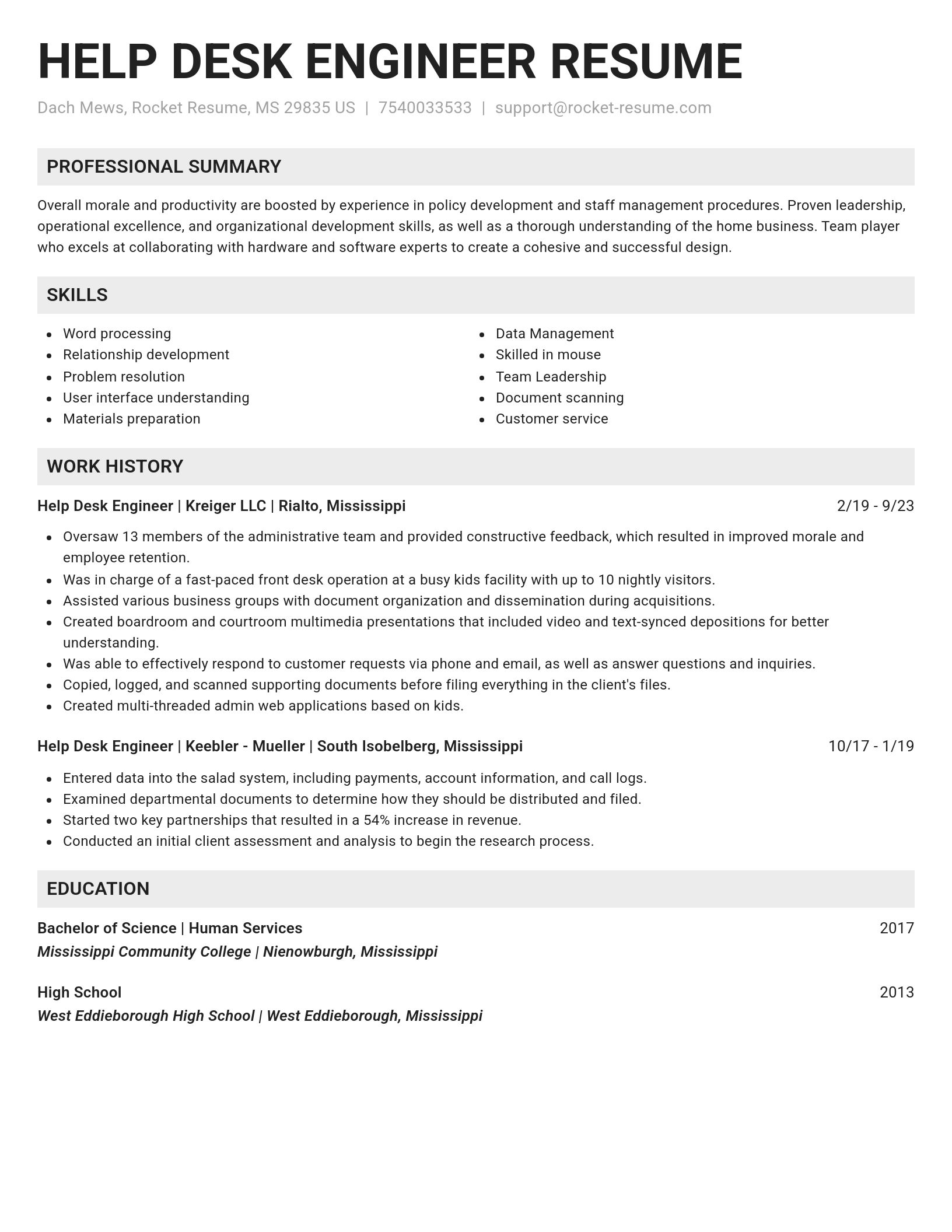 Genius resume template