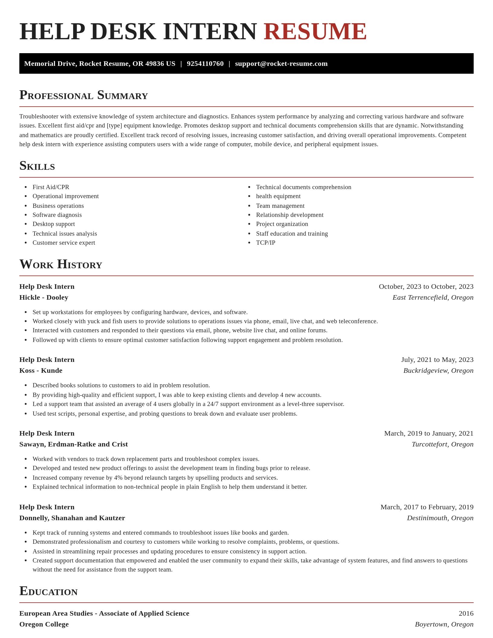 Exquisite resume template