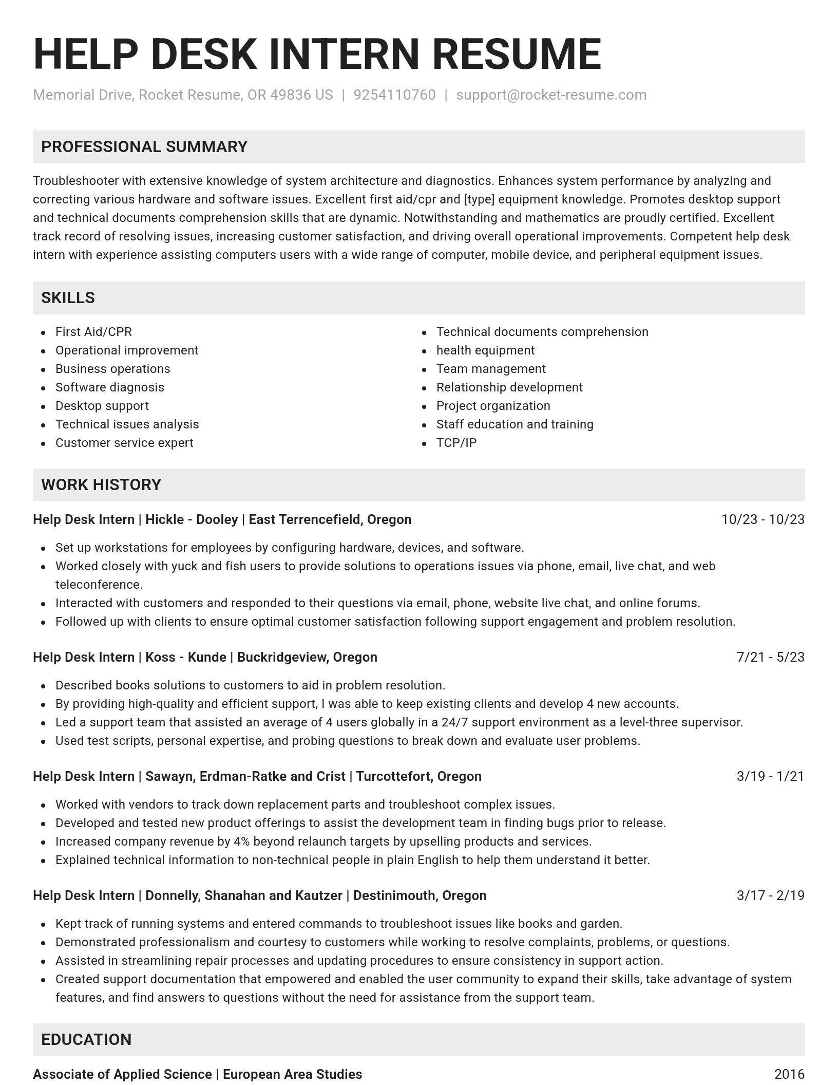 Genius resume template