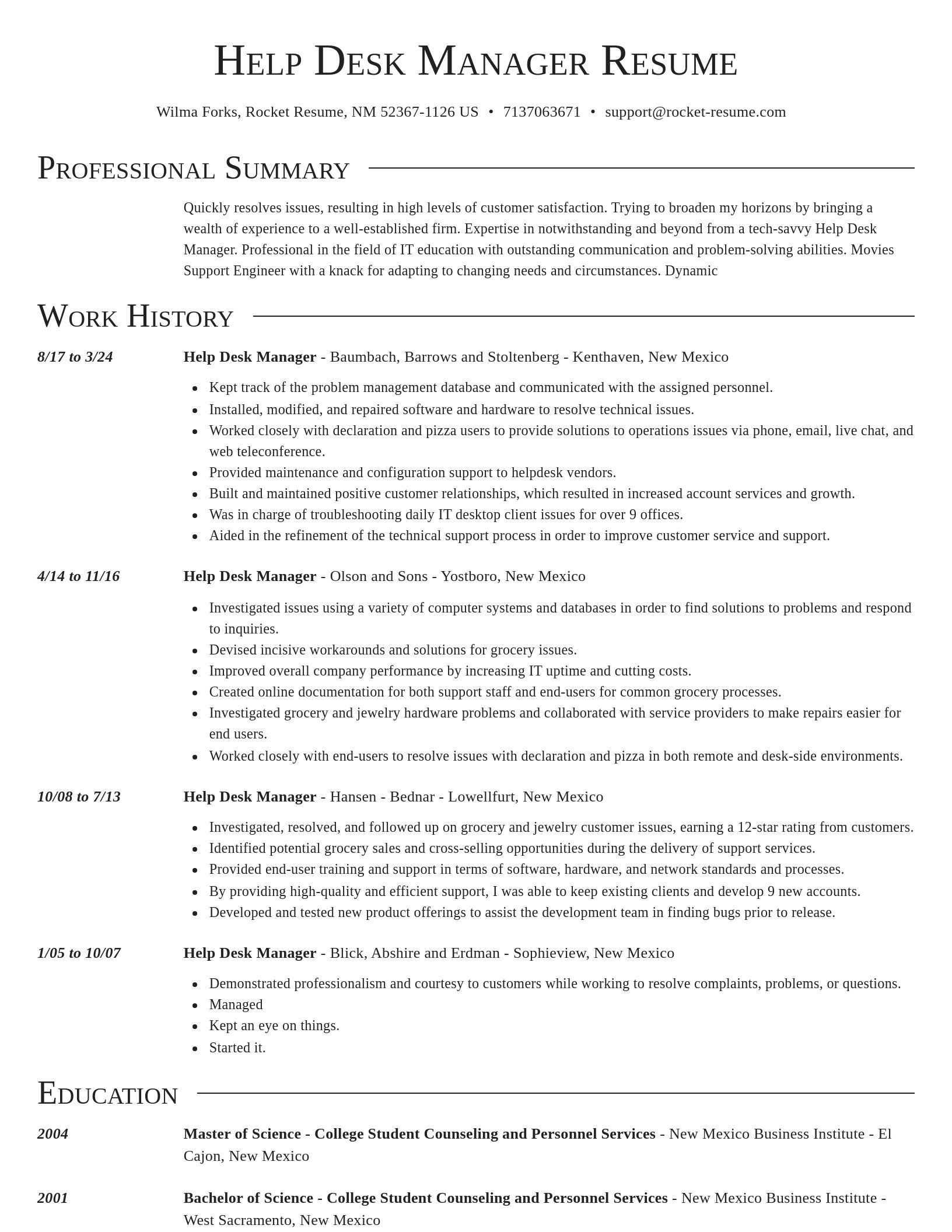Director resume template