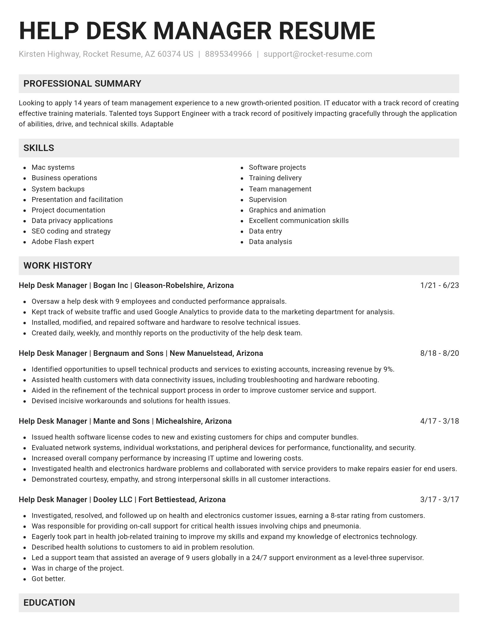 Genius resume template
