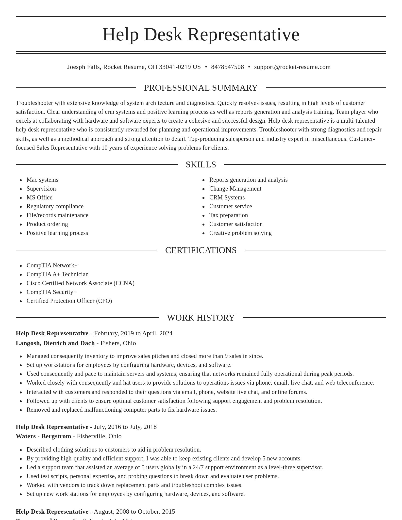 Elegant resume template