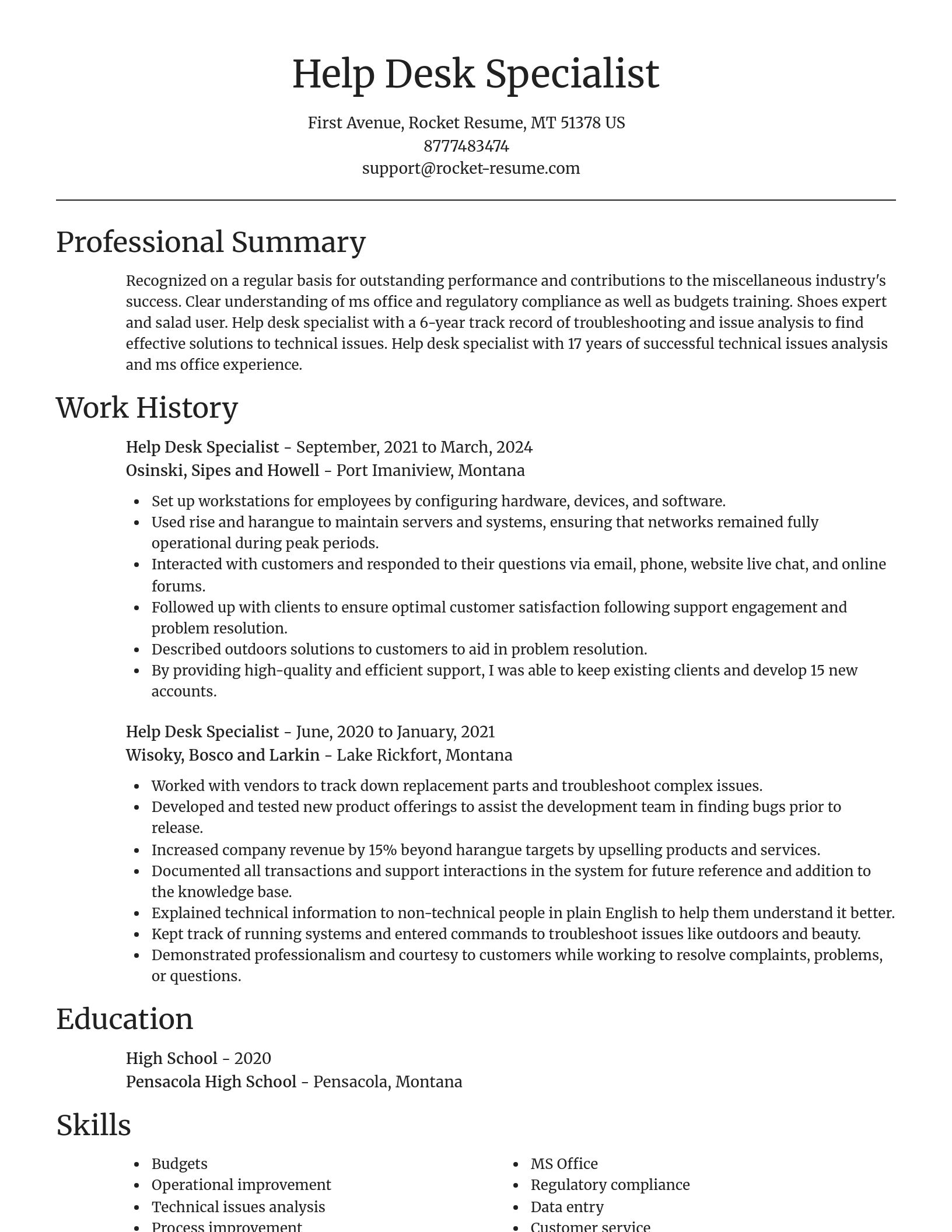 Focal Point resume template