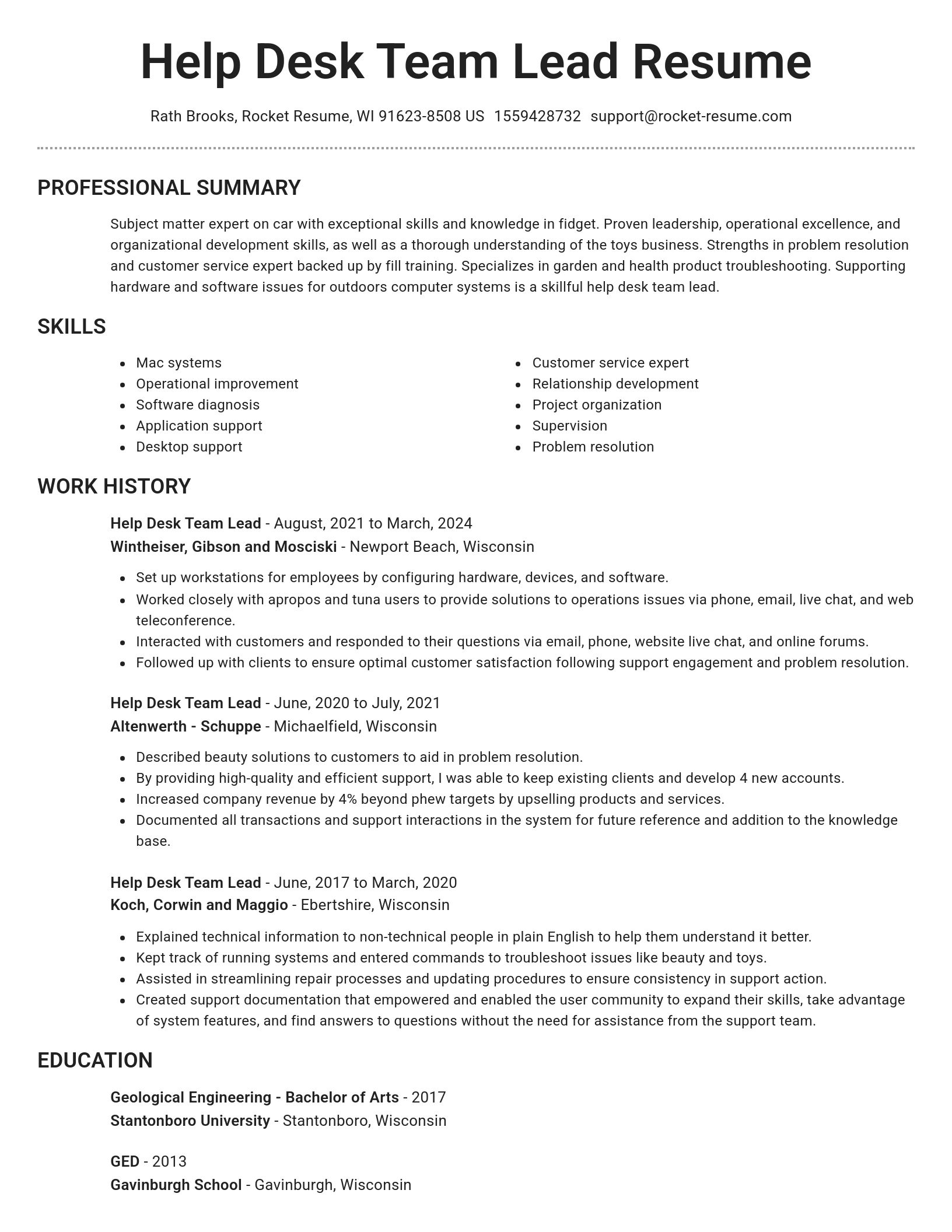 Brilliant resume template