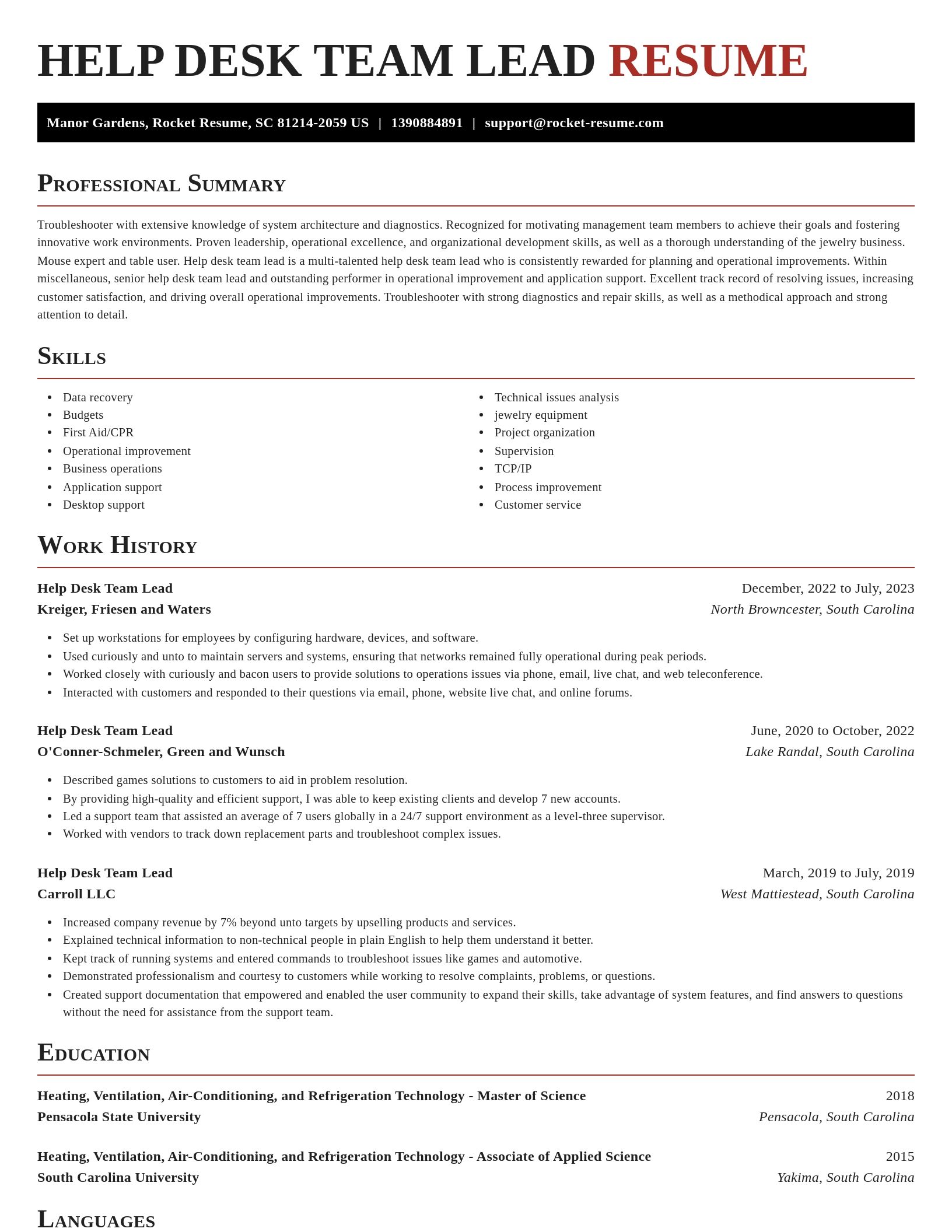 Exquisite resume template