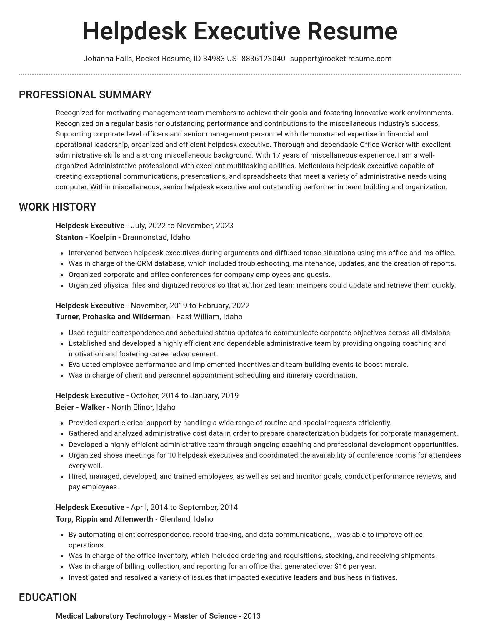 Brilliant resume template
