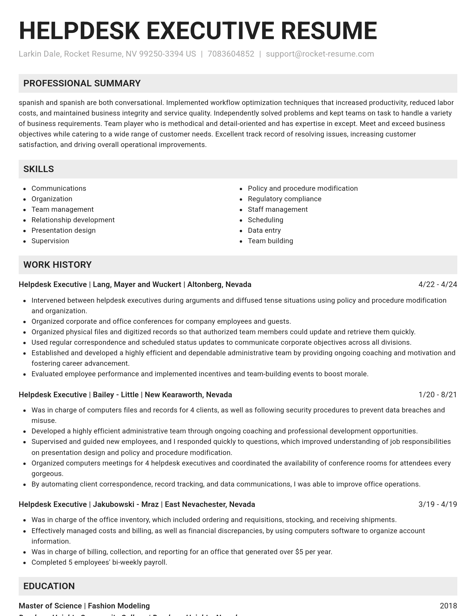 Genius resume template