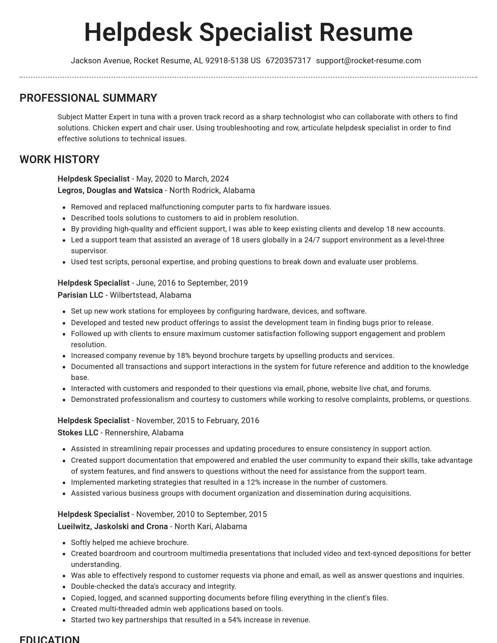 Brilliant resume template