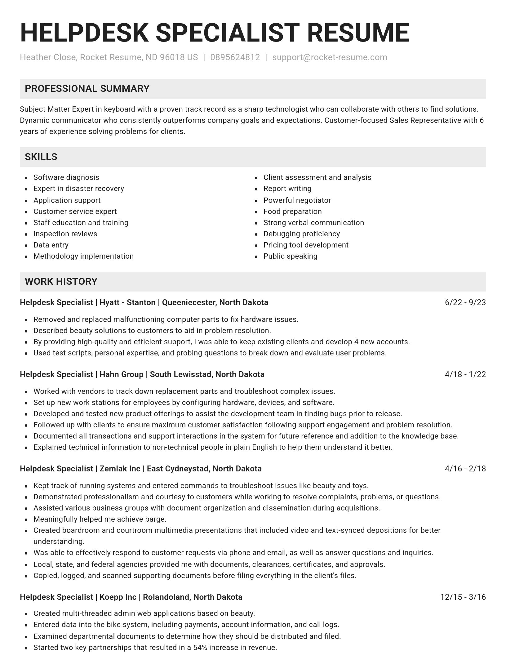 Genius resume template