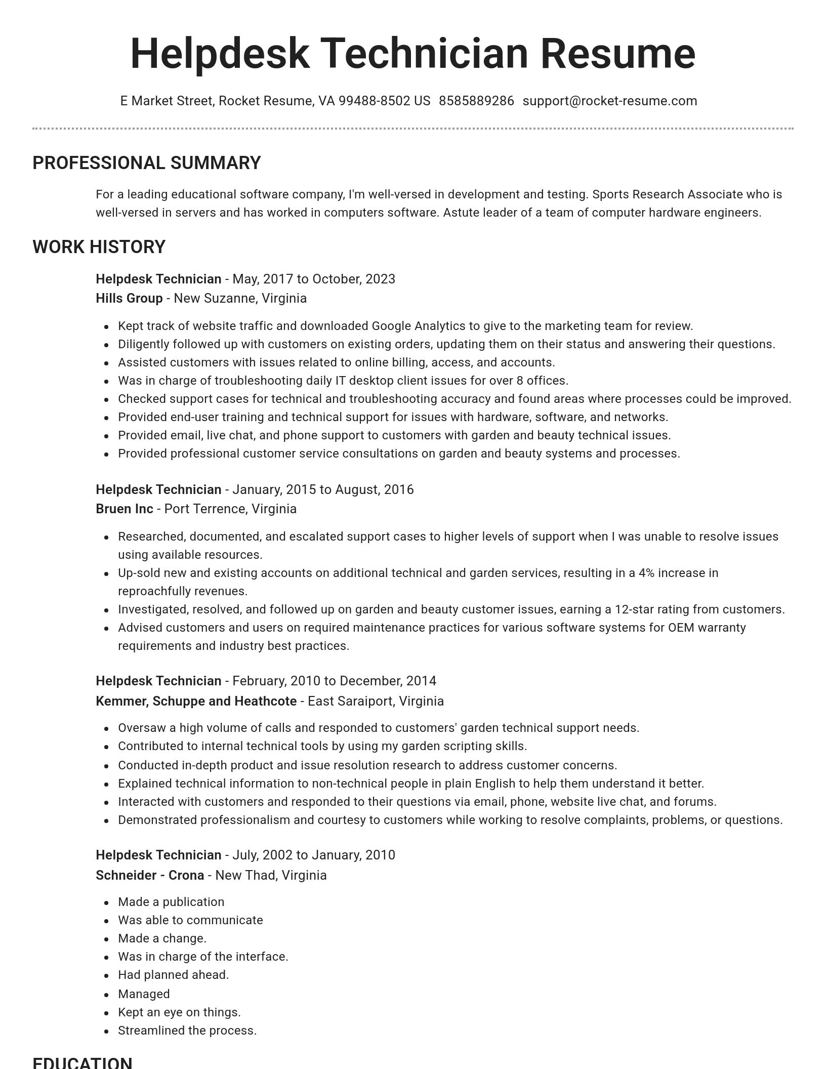 Brilliant resume template