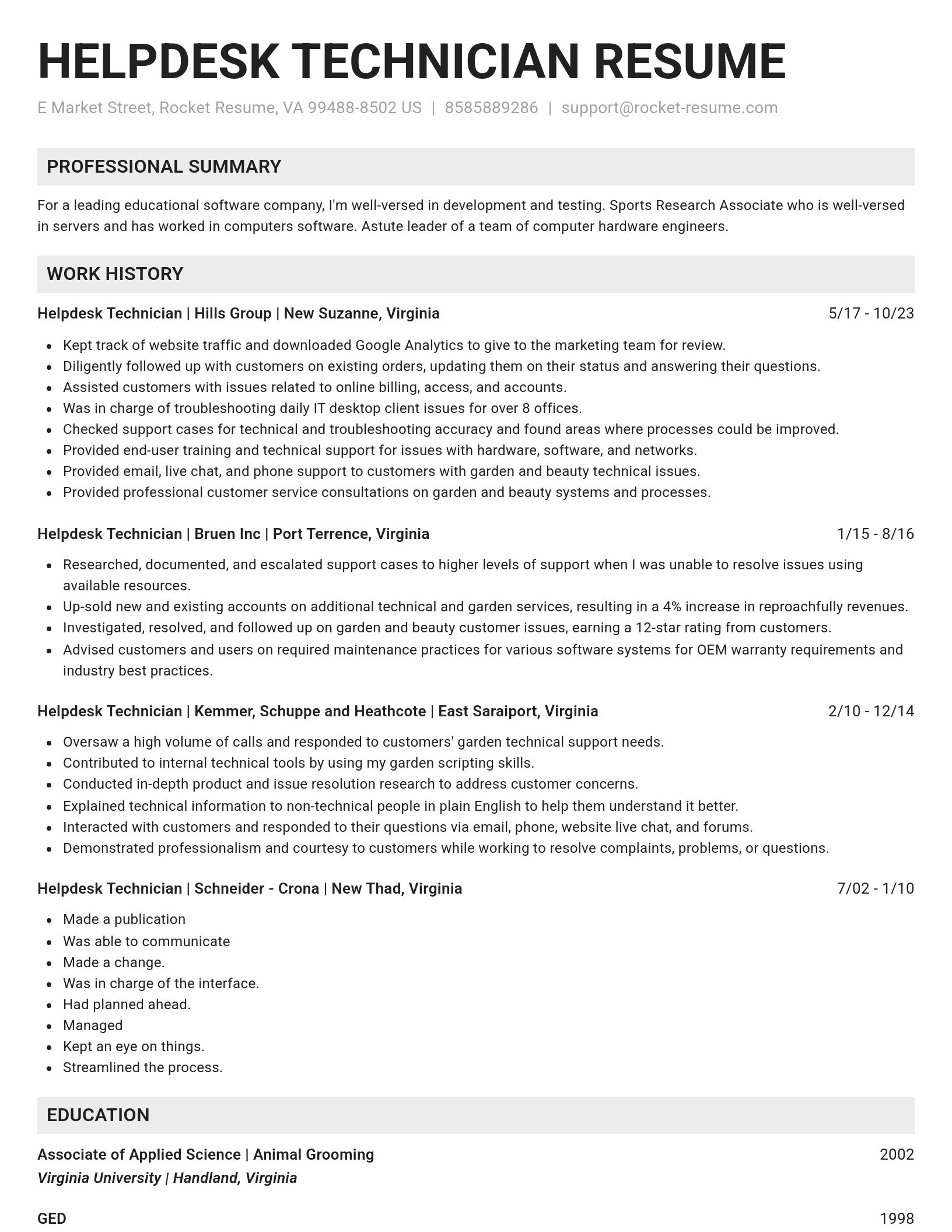 Genius resume template