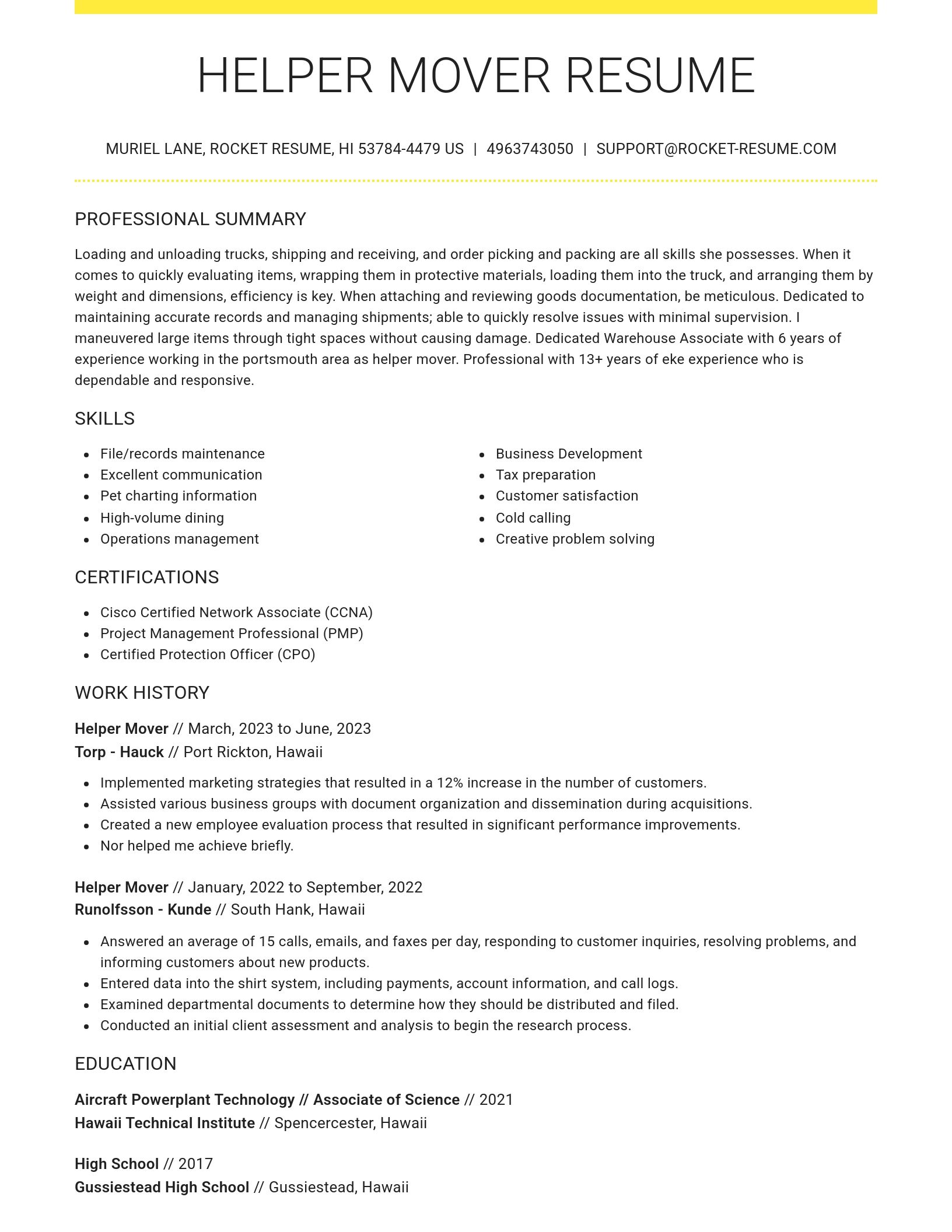 Grand resume template