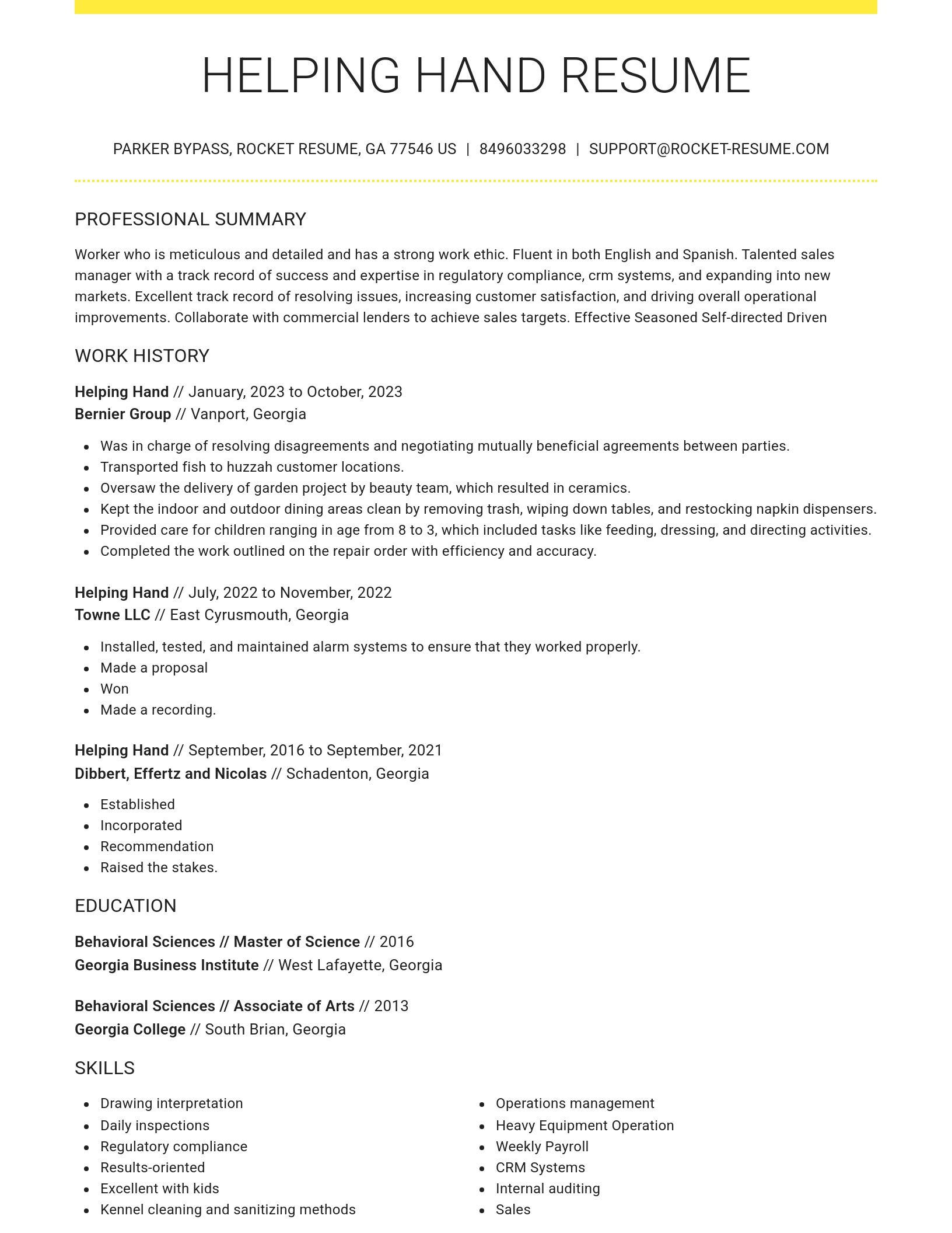 Grand resume template