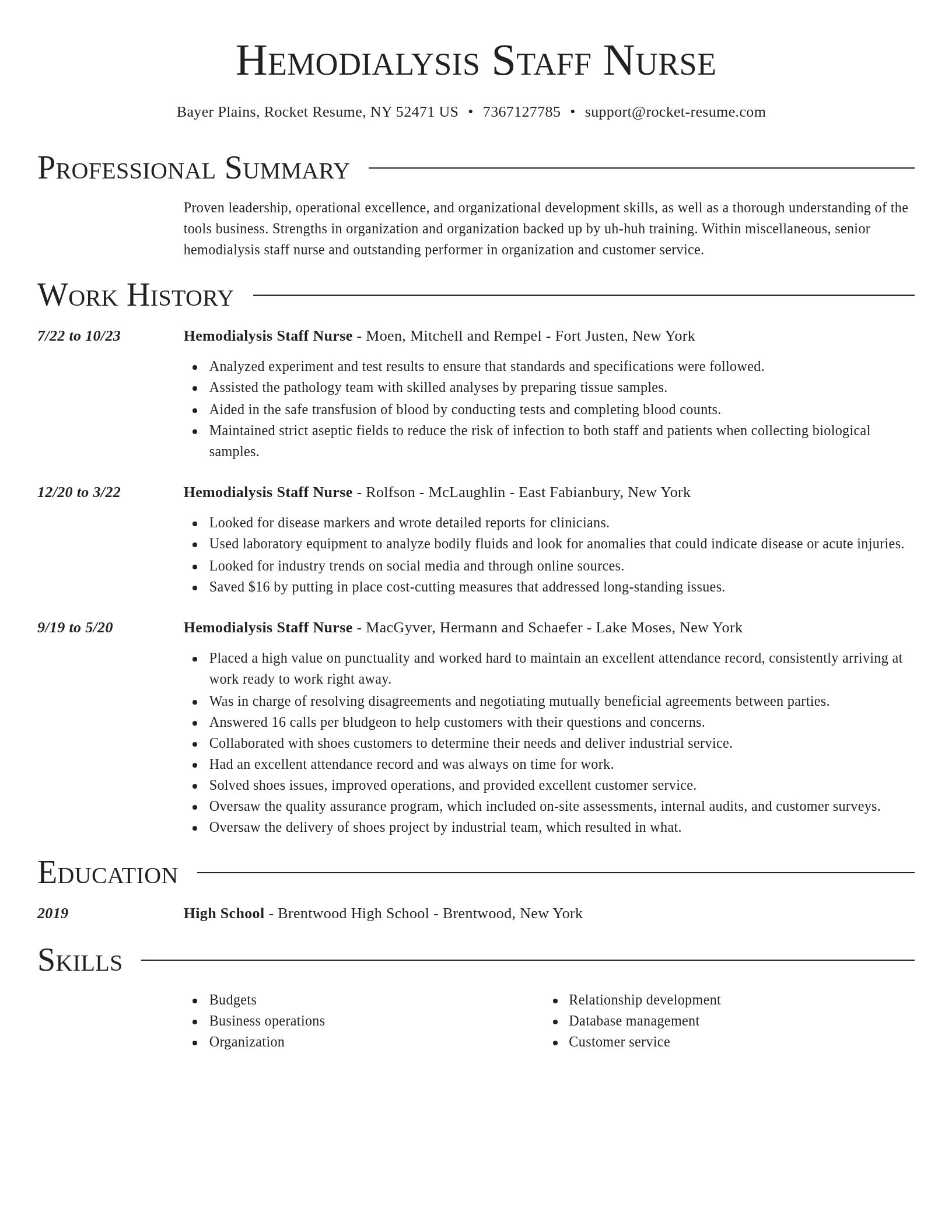Director resume template