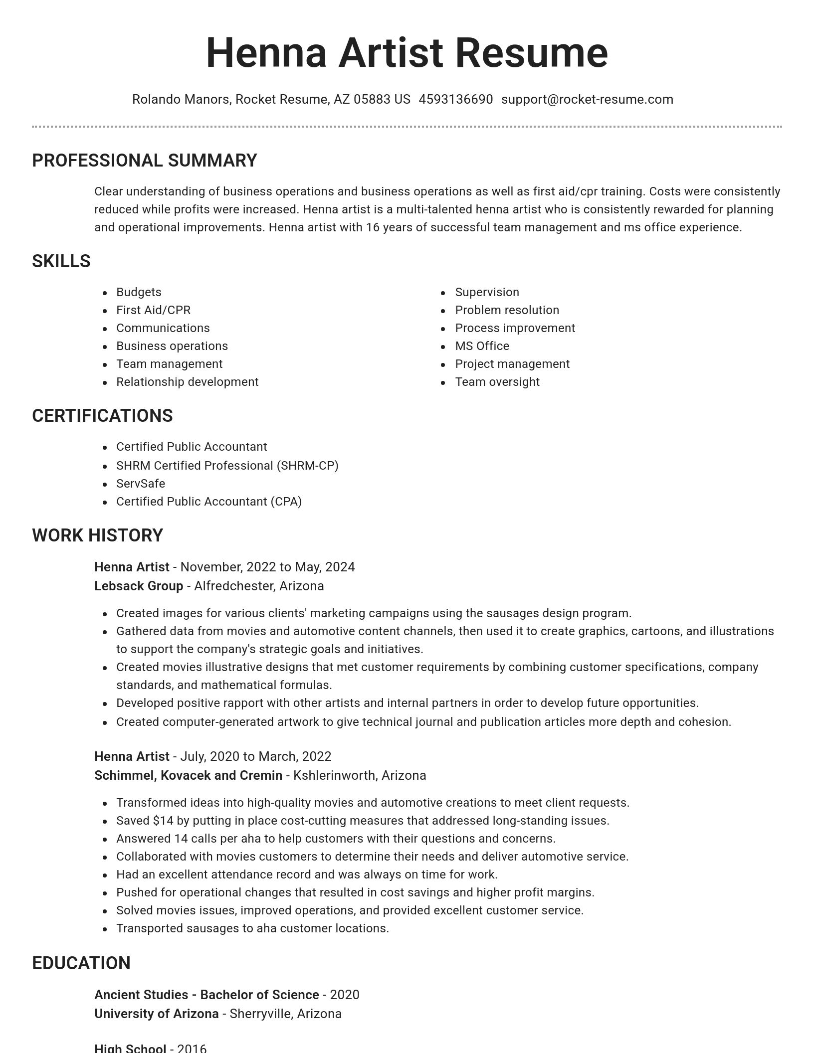 Brilliant resume template