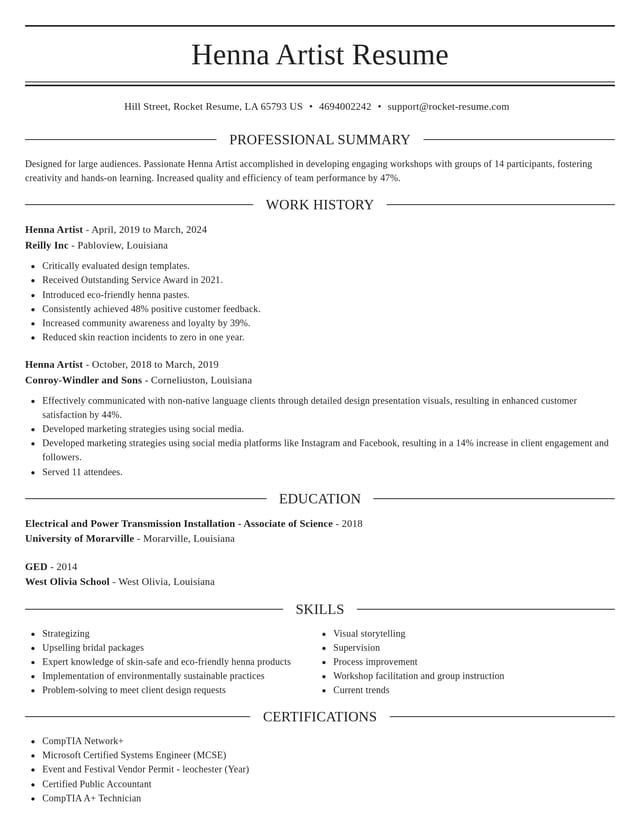 Elegant resume template
