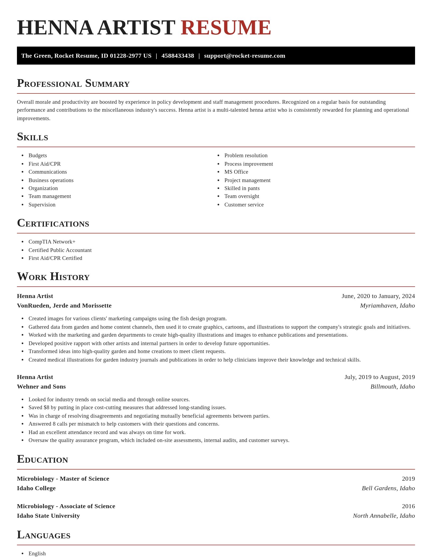 Exquisite resume template
