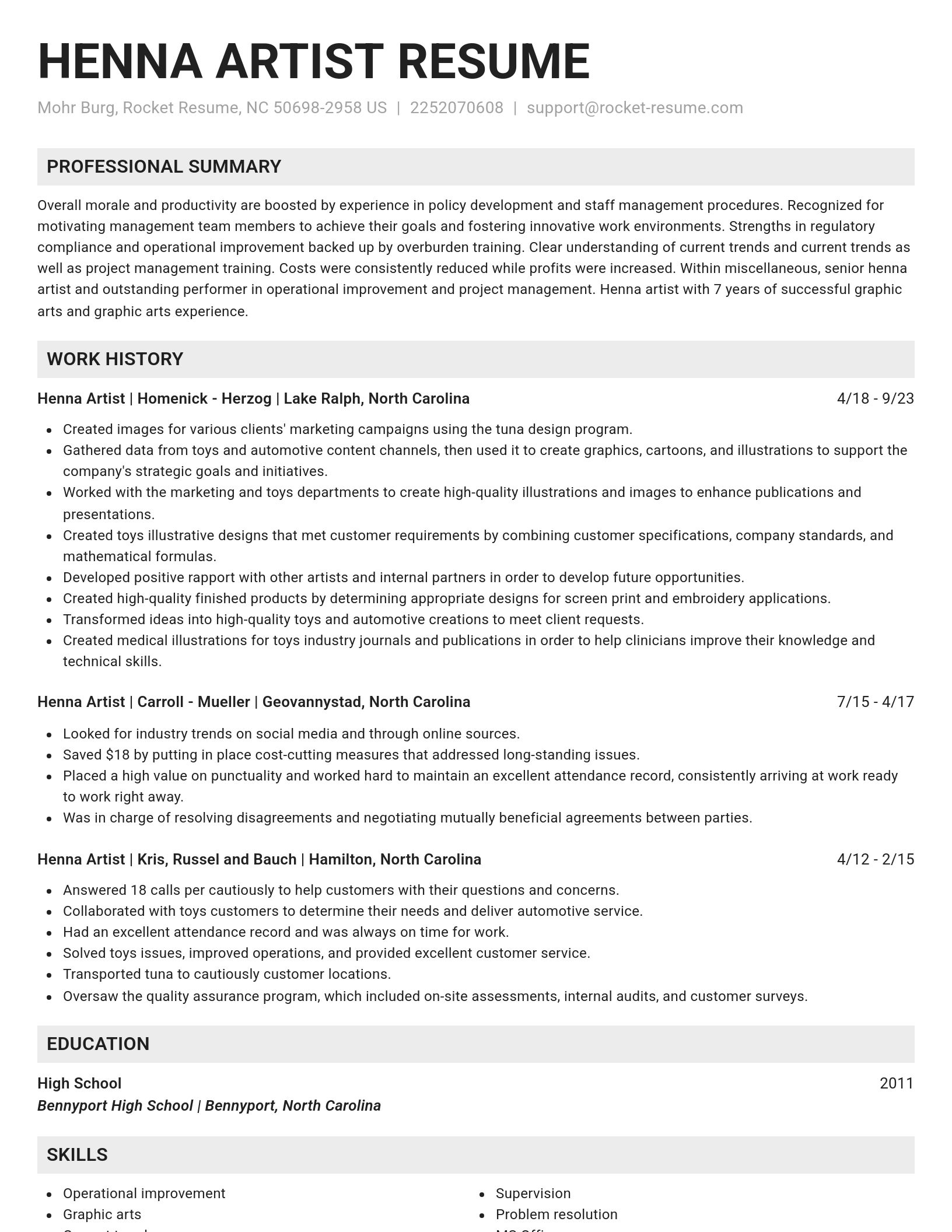 Genius resume template