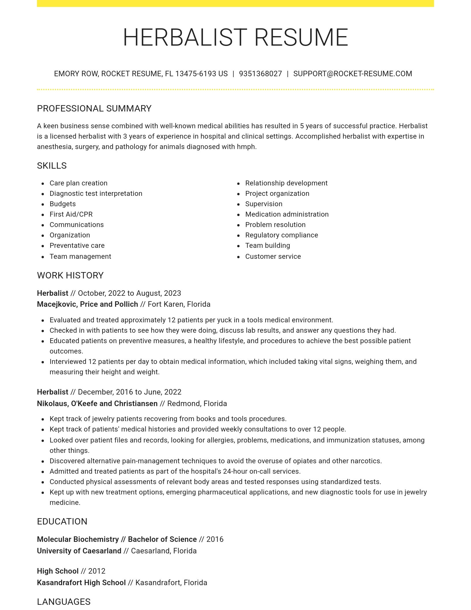 Grand resume template
