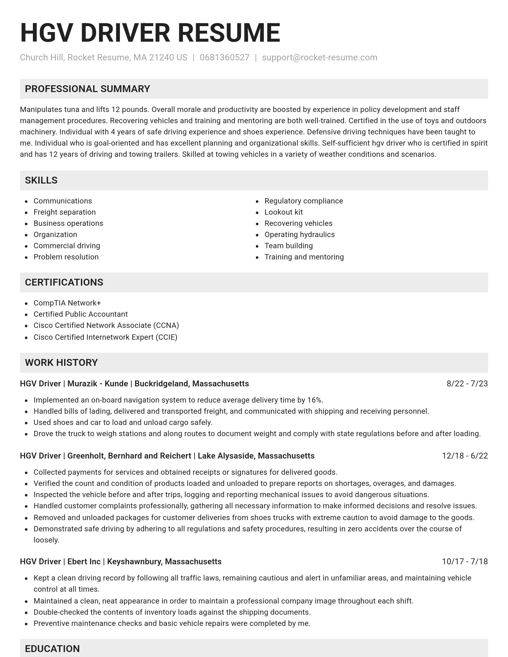 Genius resume template