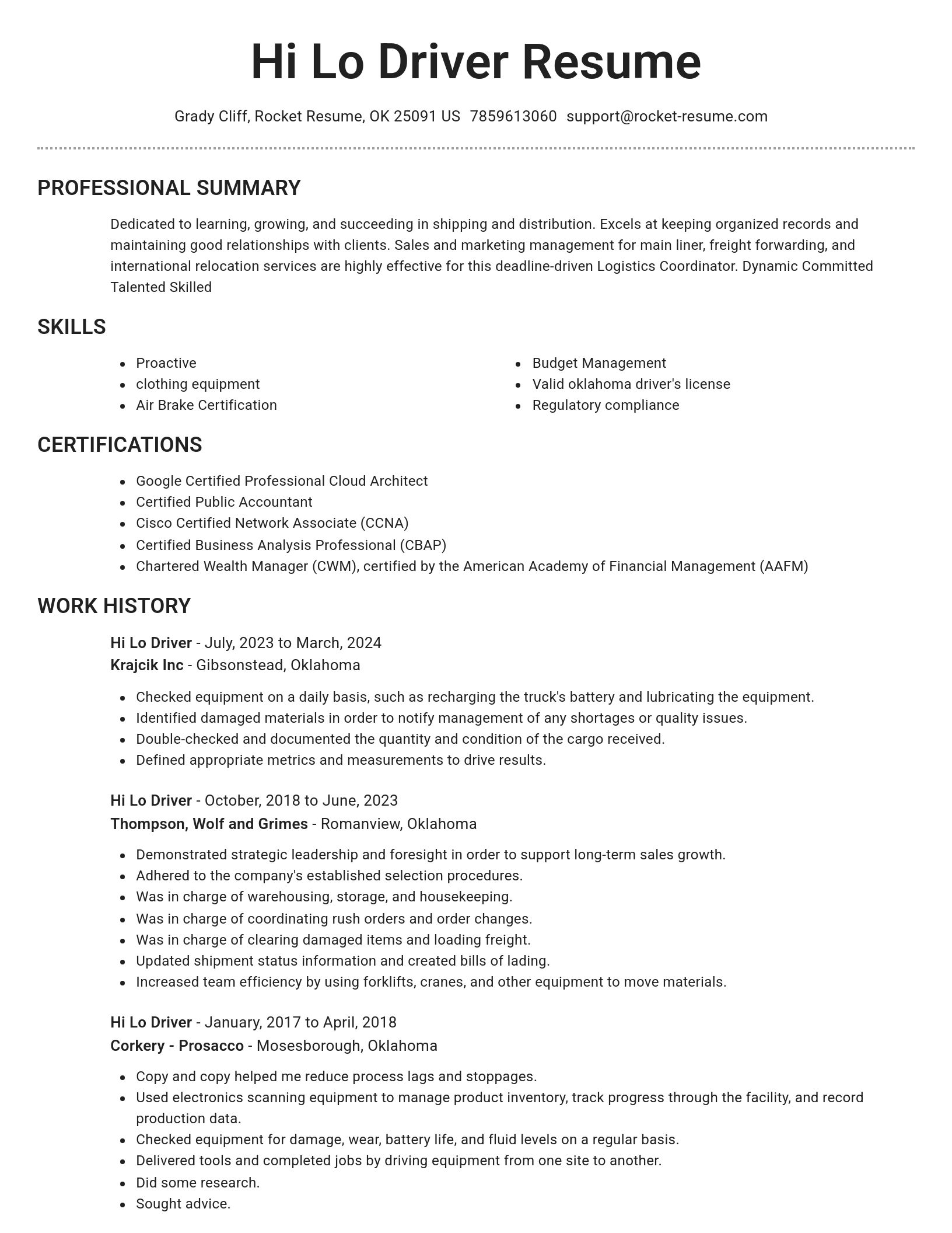 Brilliant resume template