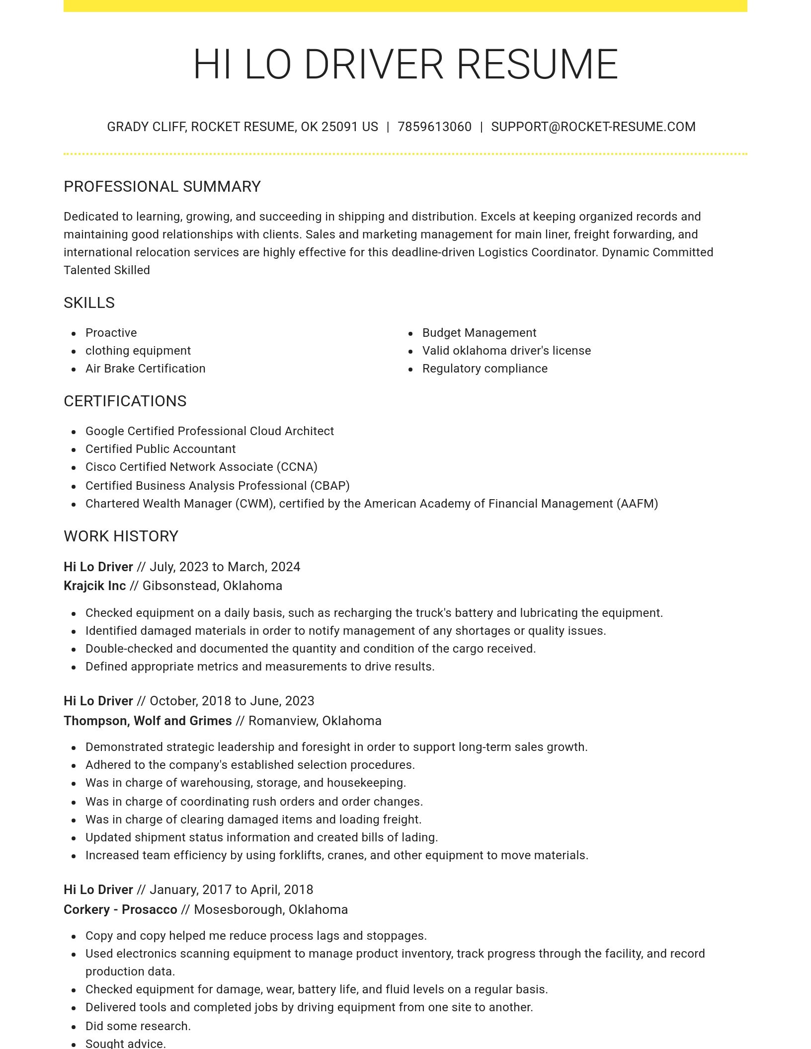 Grand resume template