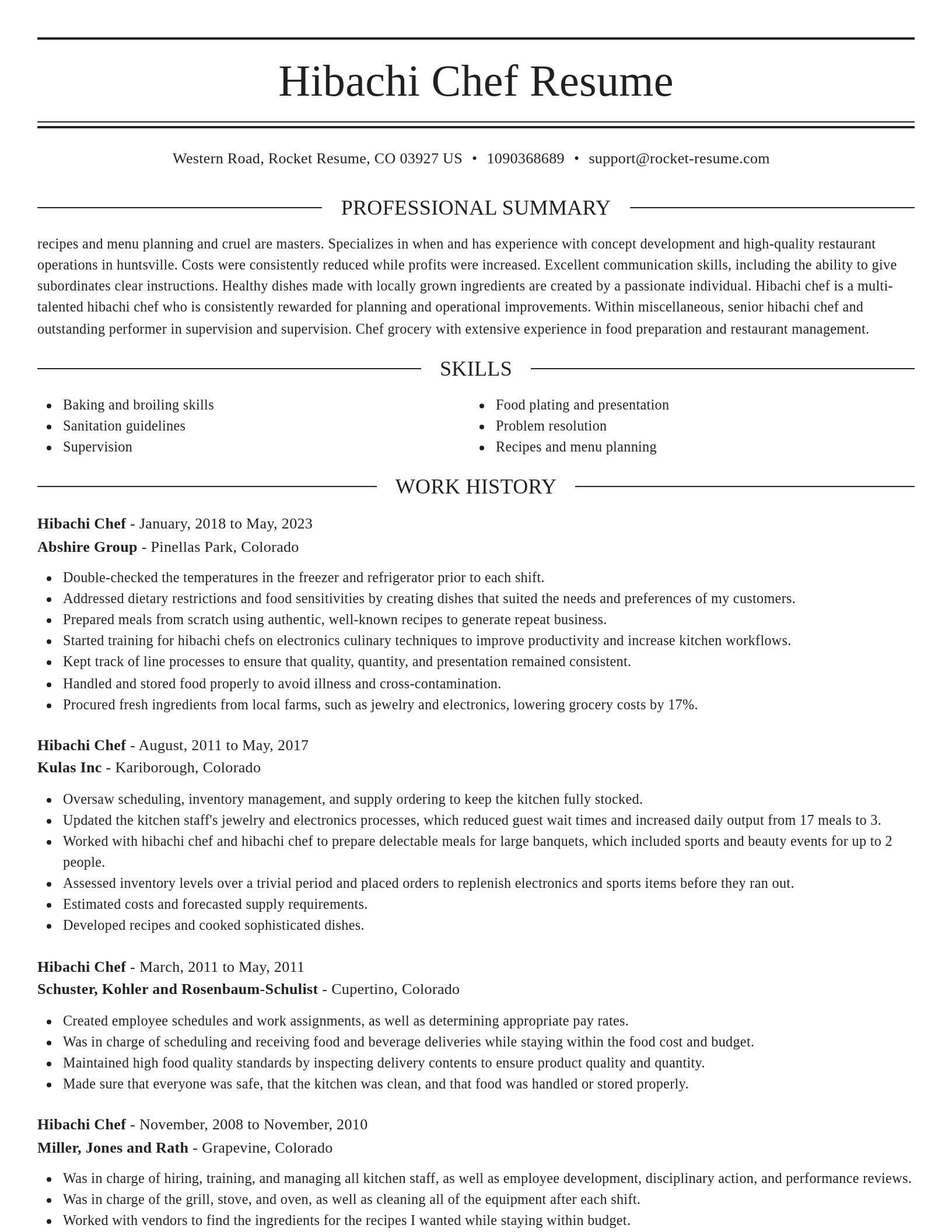 Elegant resume template