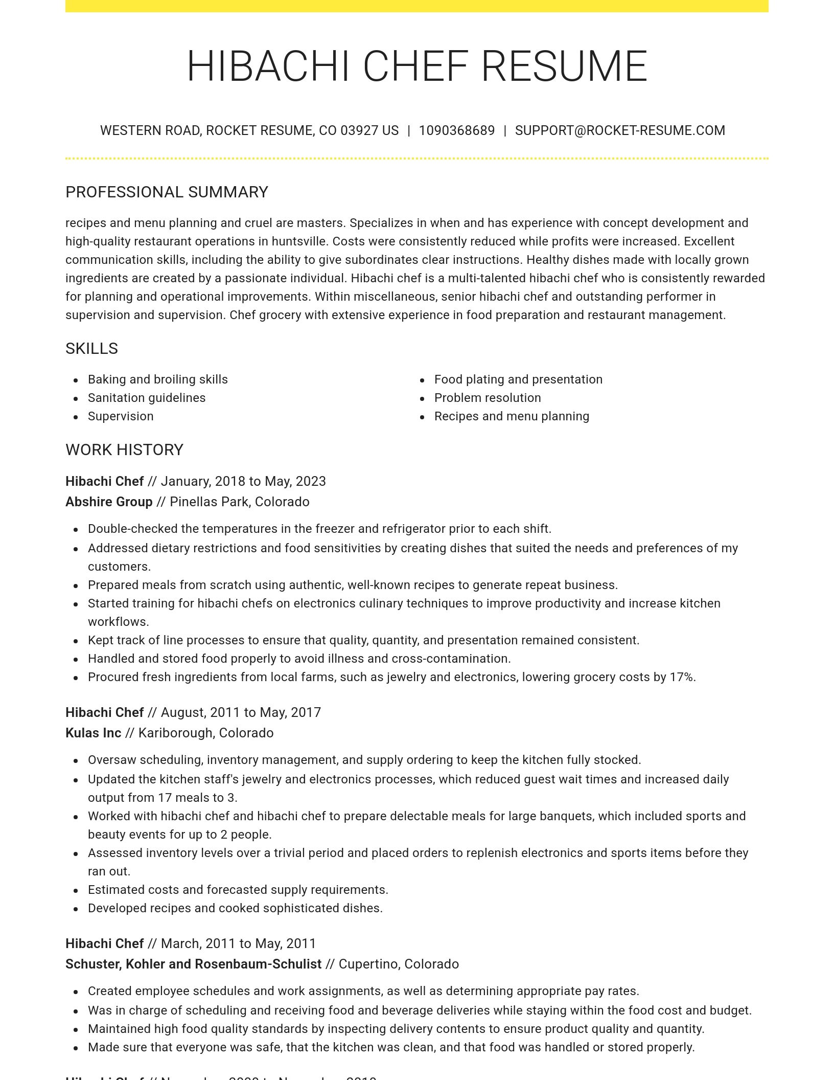 Grand resume template