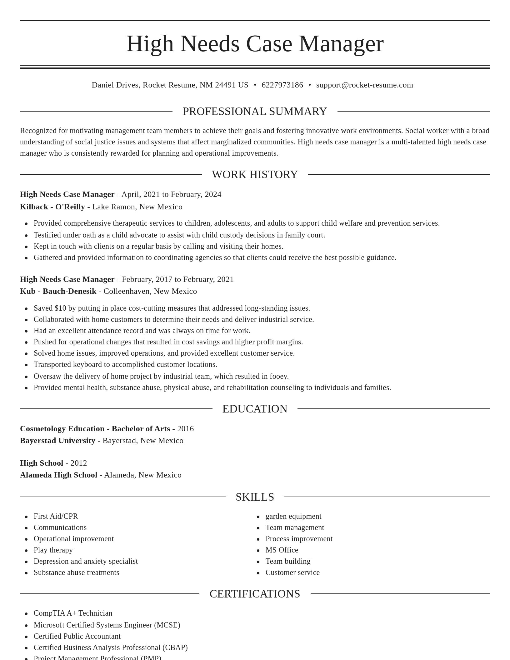 Elegant resume template
