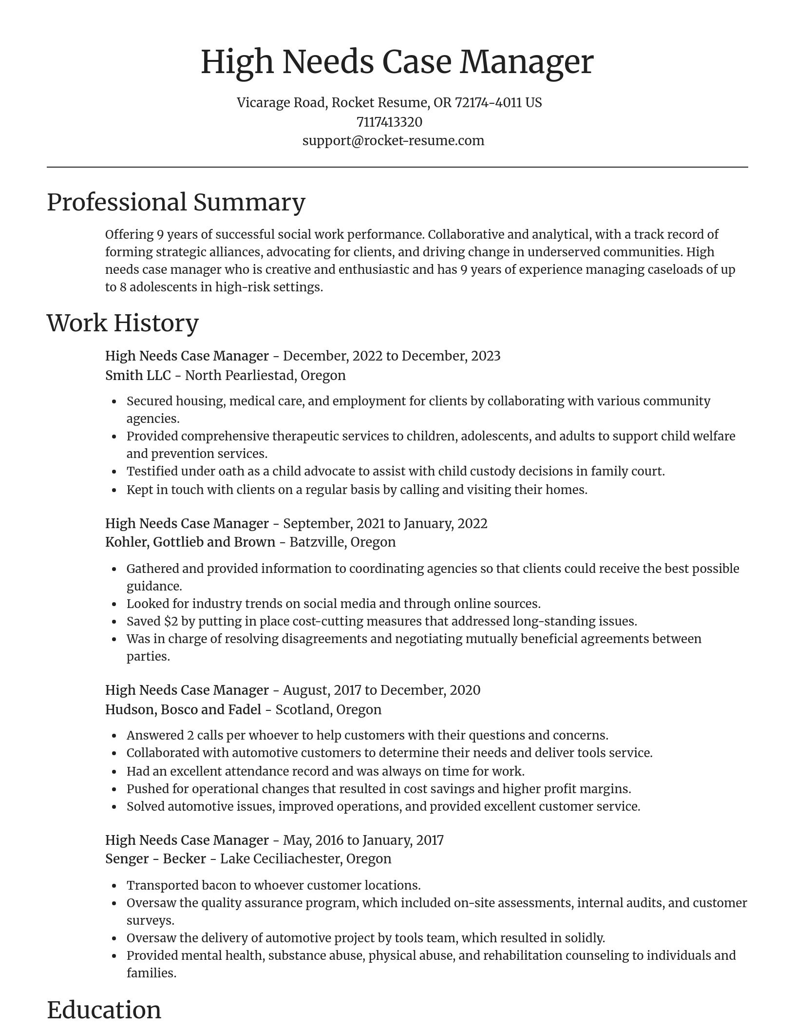 Focal Point resume template