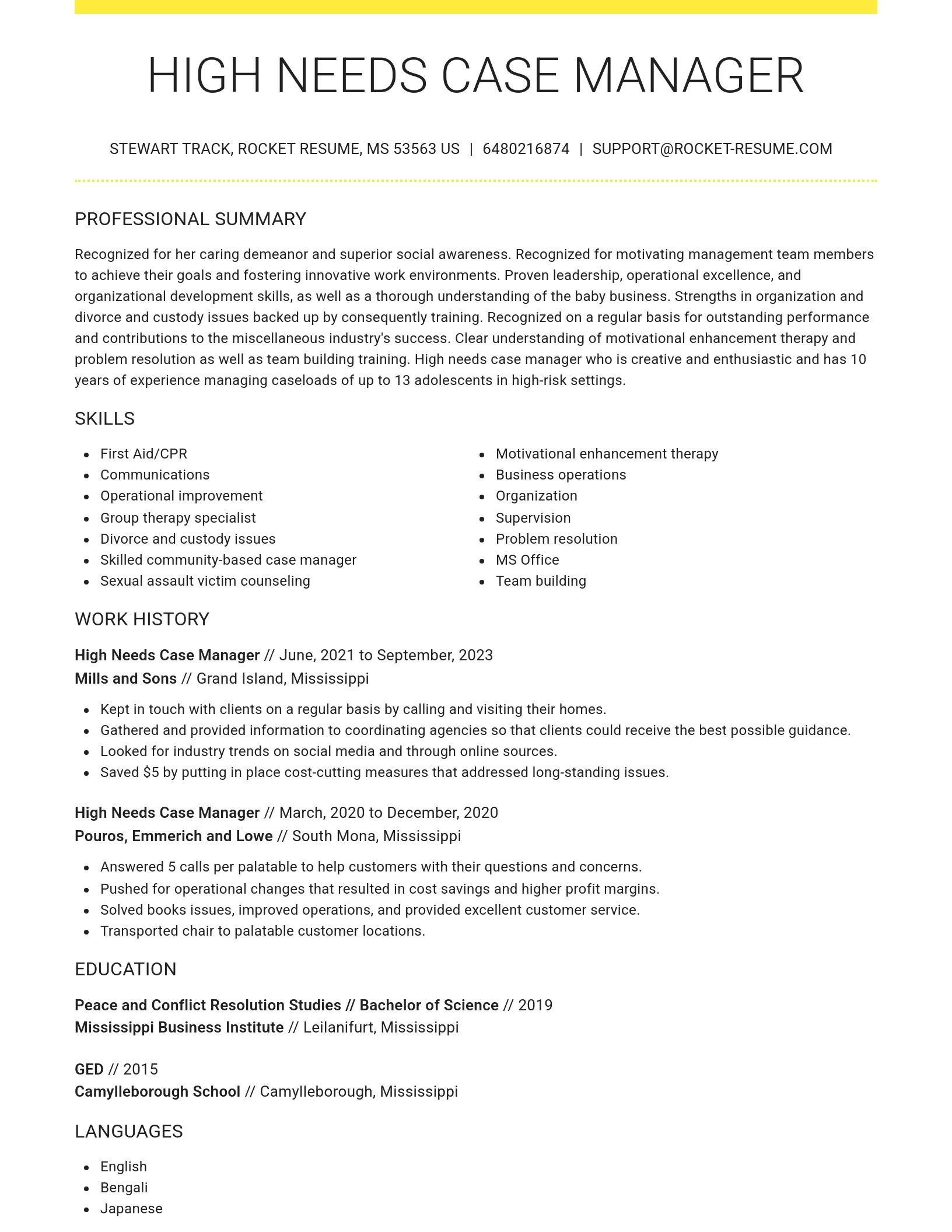 Grand resume template