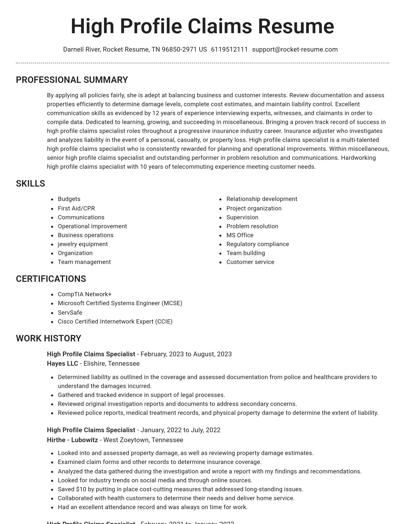 Brilliant resume template